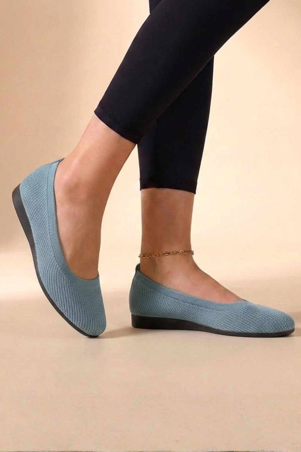 Dorothea Damen Ballerinas – Strick & Rund Zehen Komfortabel