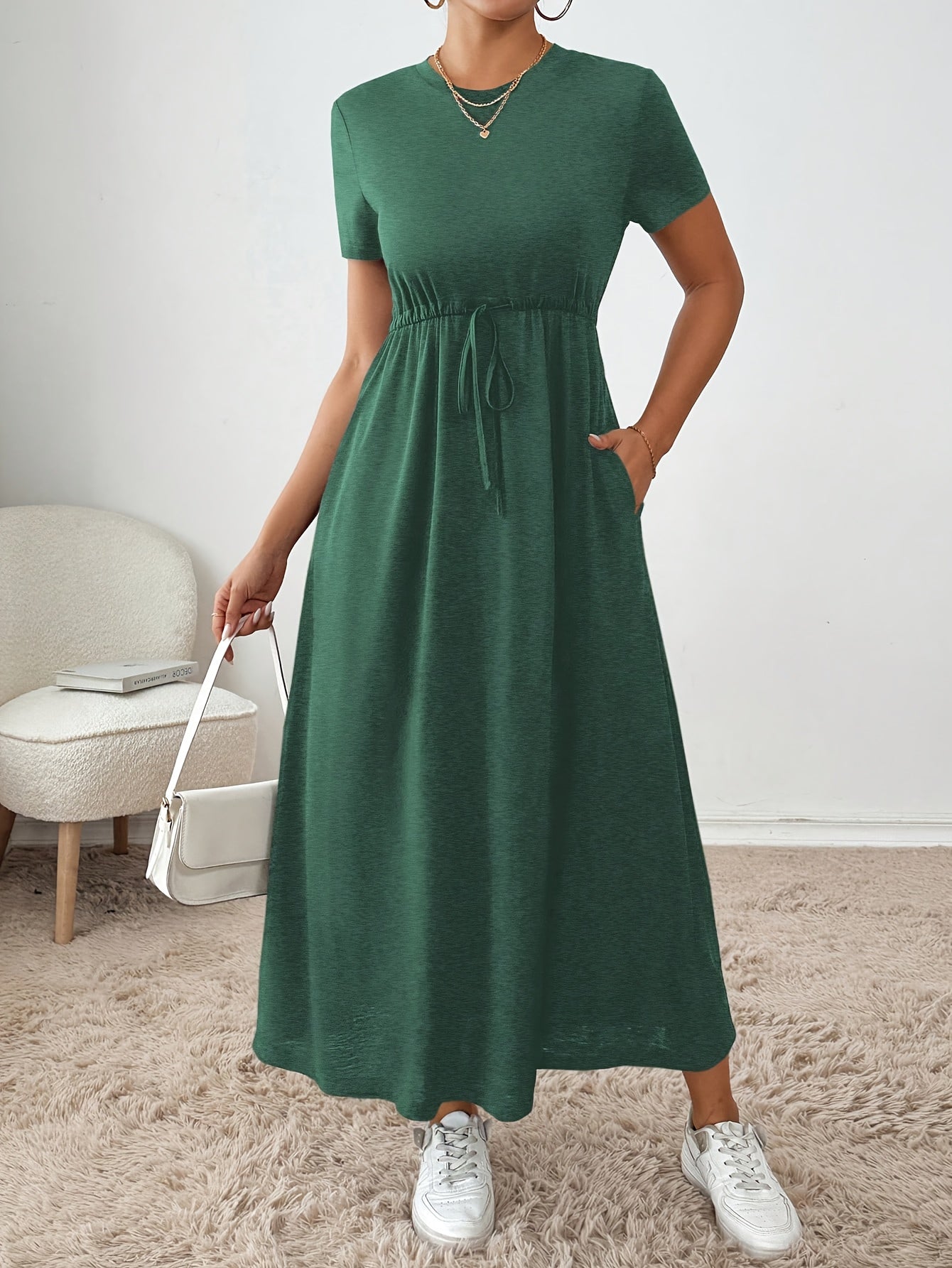 Damen Modisches Fit-and-Flare Kleid