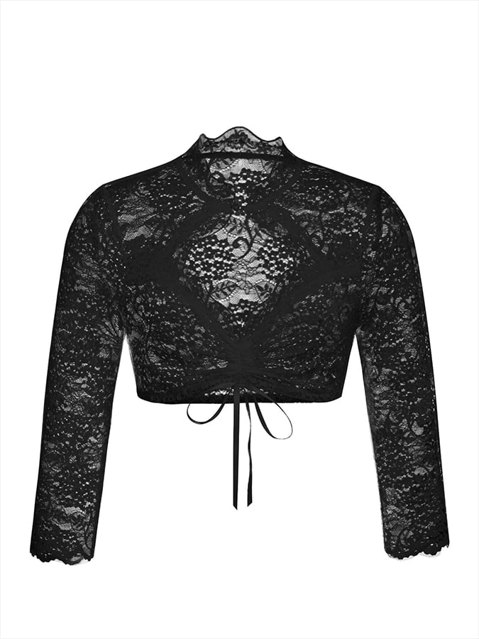 Damen Dirndlbluse mit Spitze ohne Polster