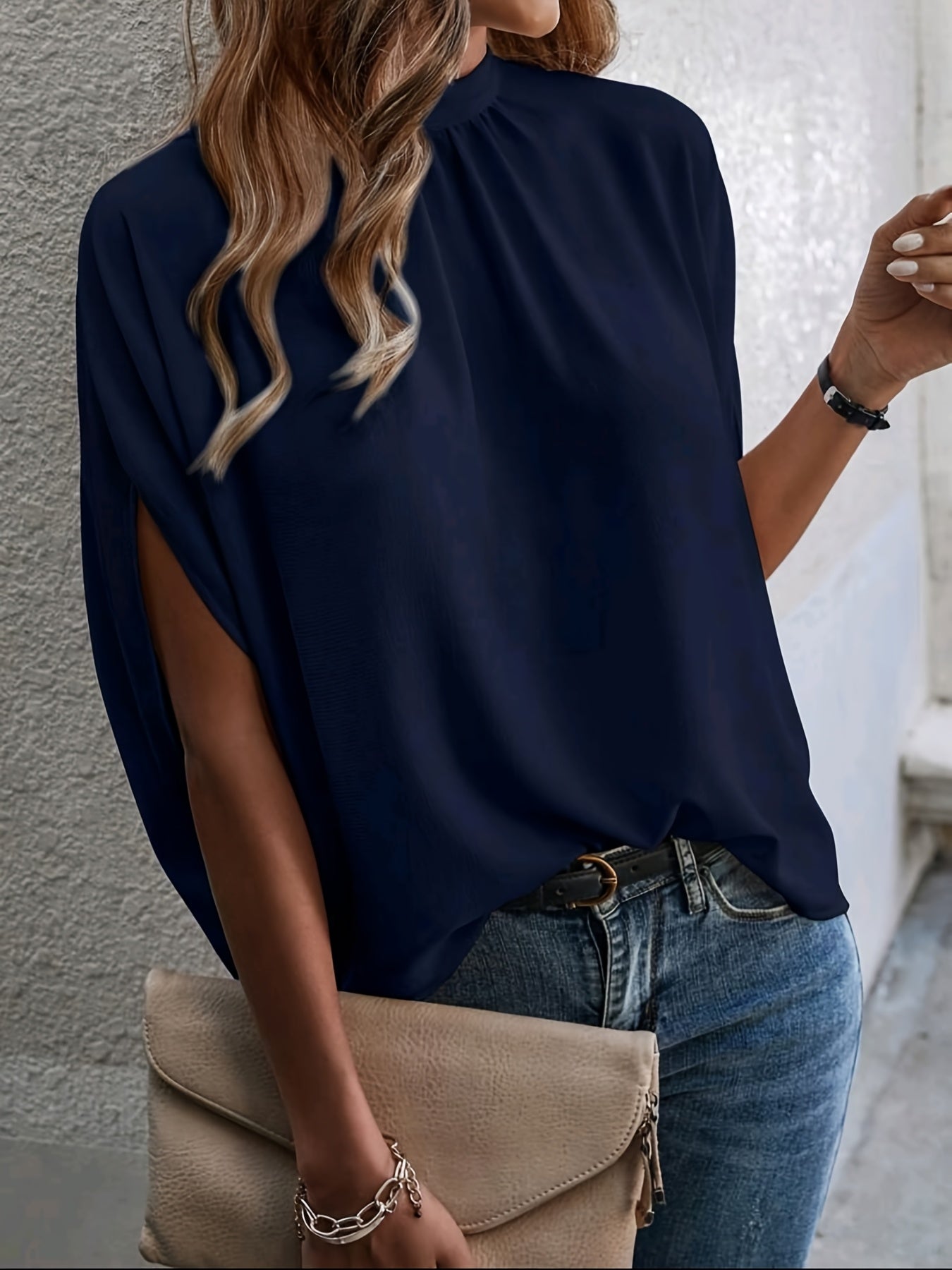 Damen Bluse – Fledermausärmel Elegant & Locker