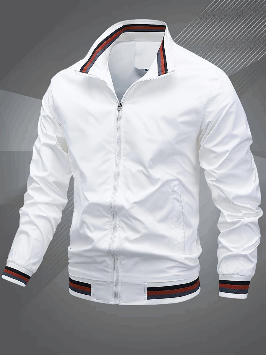 Herren Klassische Bomberjacke mit Stehkragen