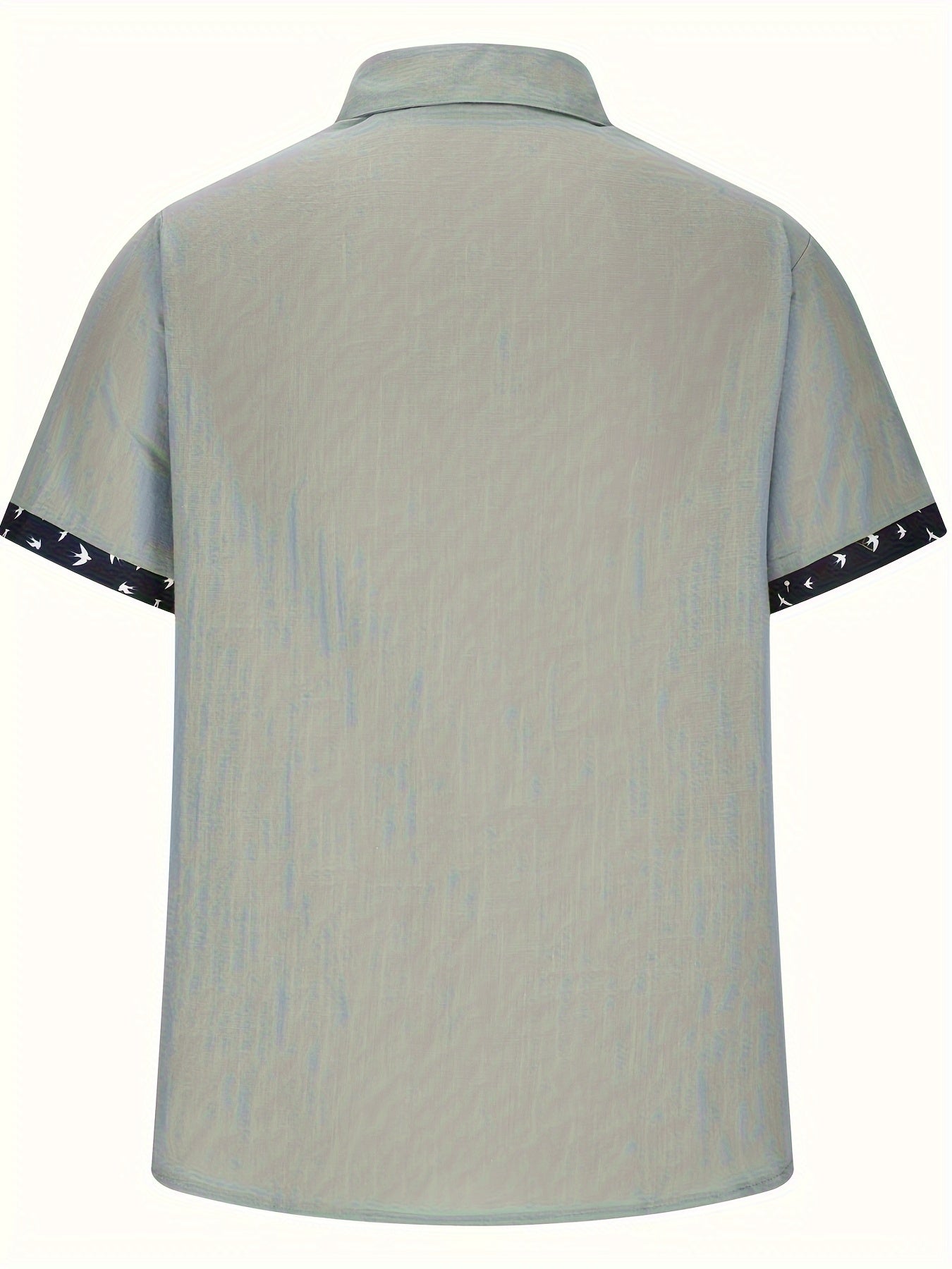 Herren Sommerhemd mit Patchwork-Design und Print
