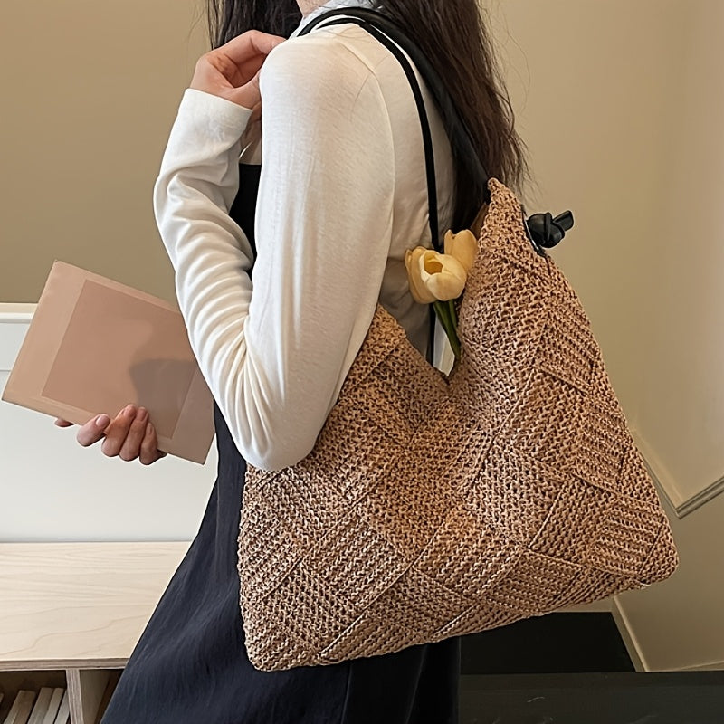 Marivelle™ | Große Damen Strandtasche Geflochten für Urlaub & Alltag