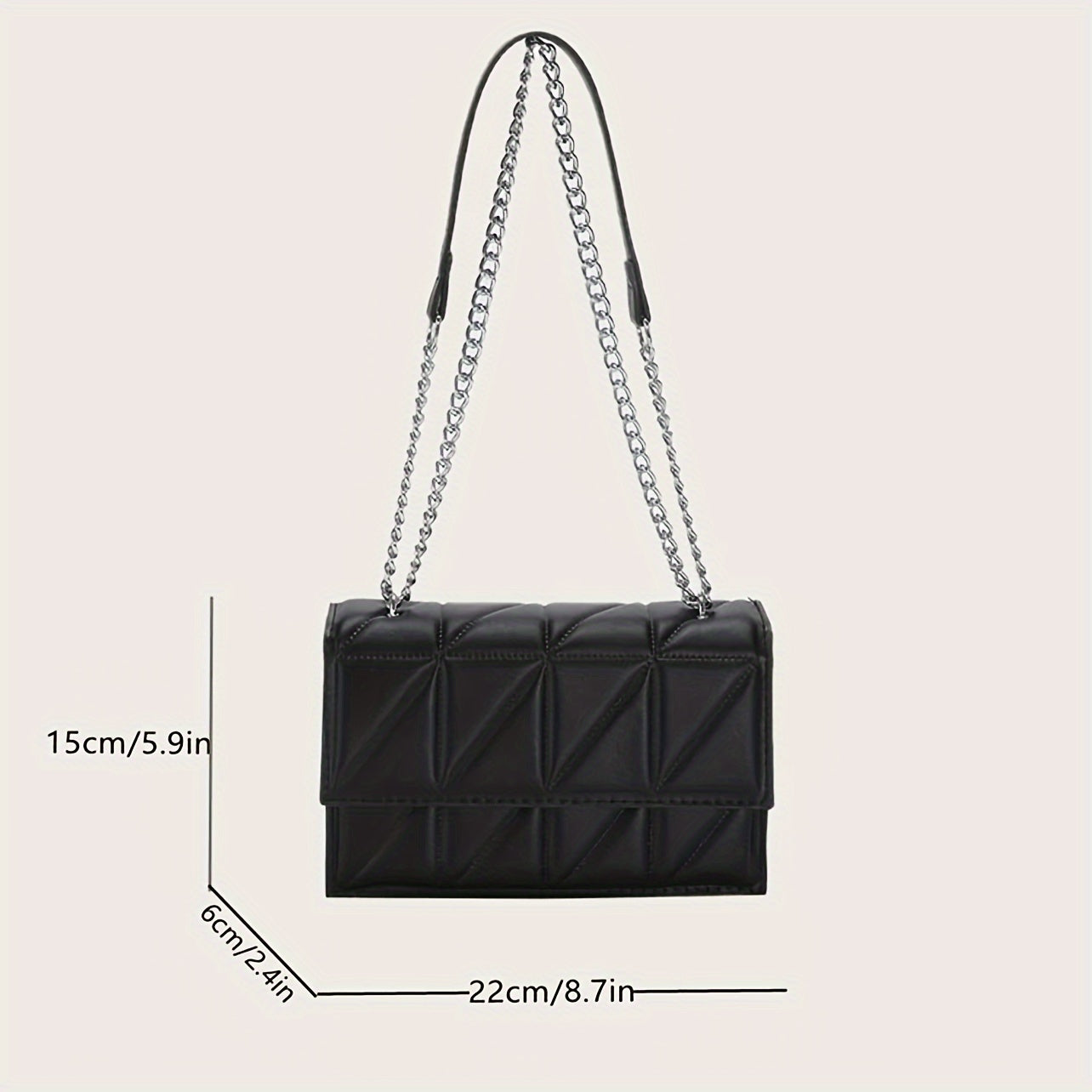 Livia | Elegante Gesteppte Umhängetasche mit Kette