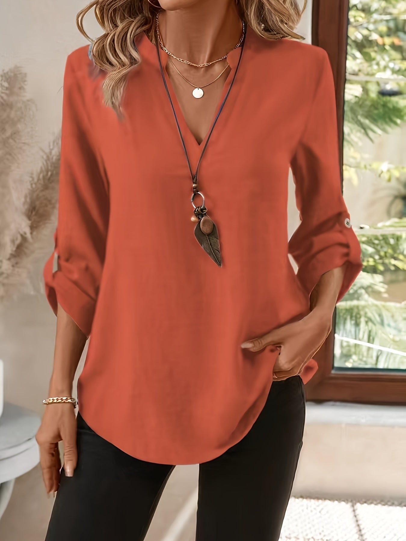 Damen Elegantes Kurzarmhemd für Frühling und Sommer