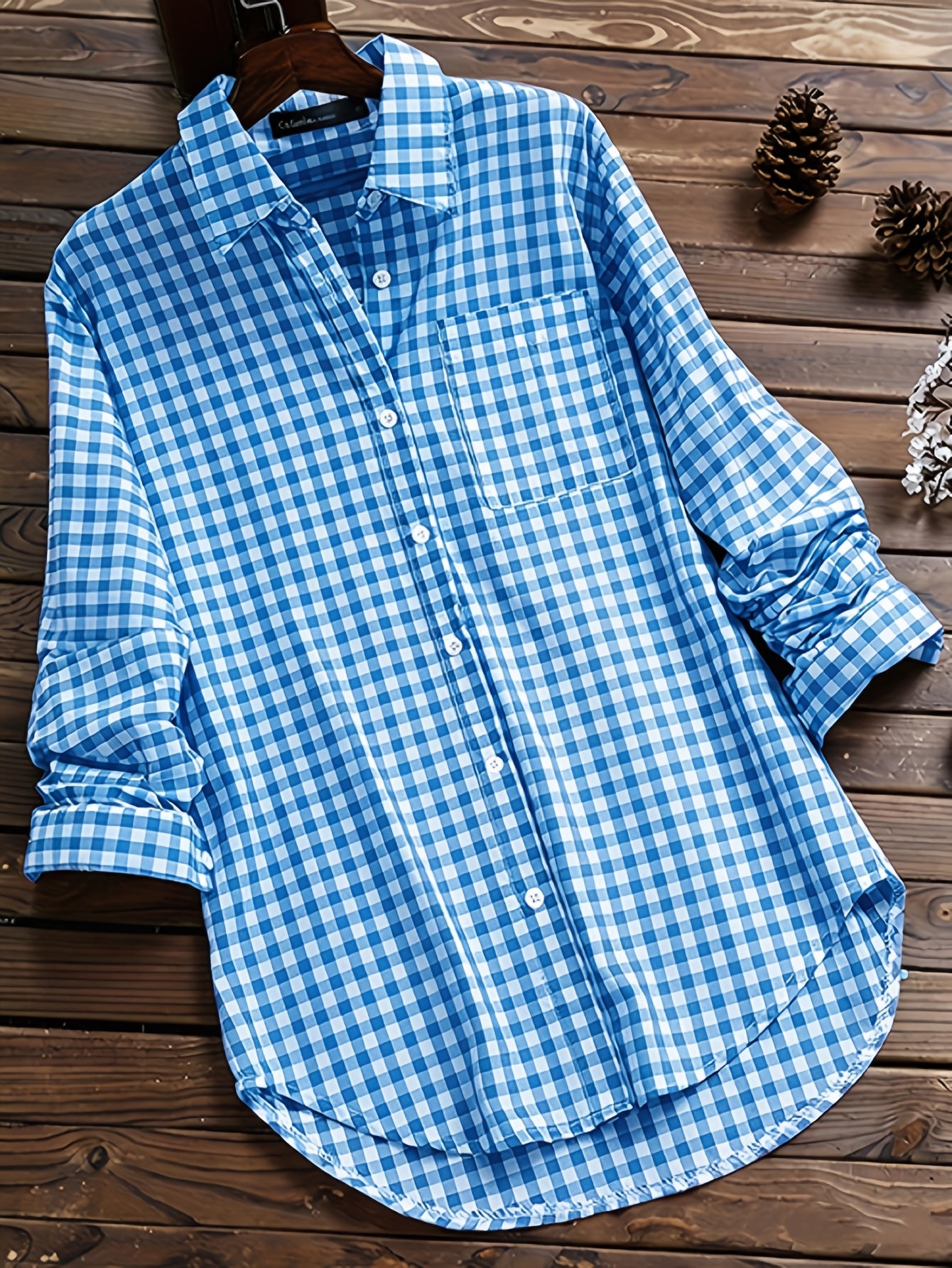 Damen Retro Hemd mit Karomuster