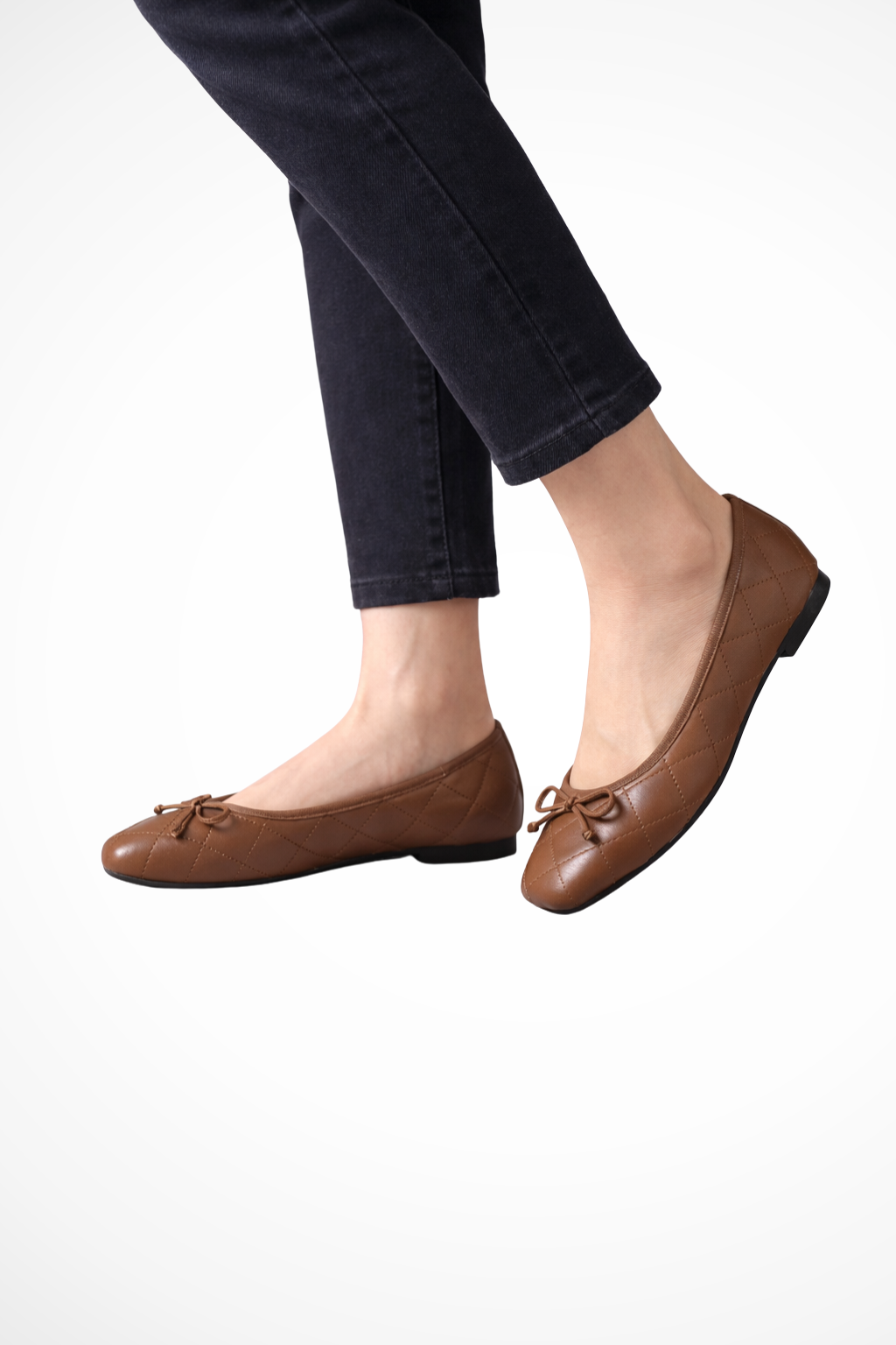 Millicent Damen Ballerinas – Steppung & Schleife mit Eckiger Spitze Elegant