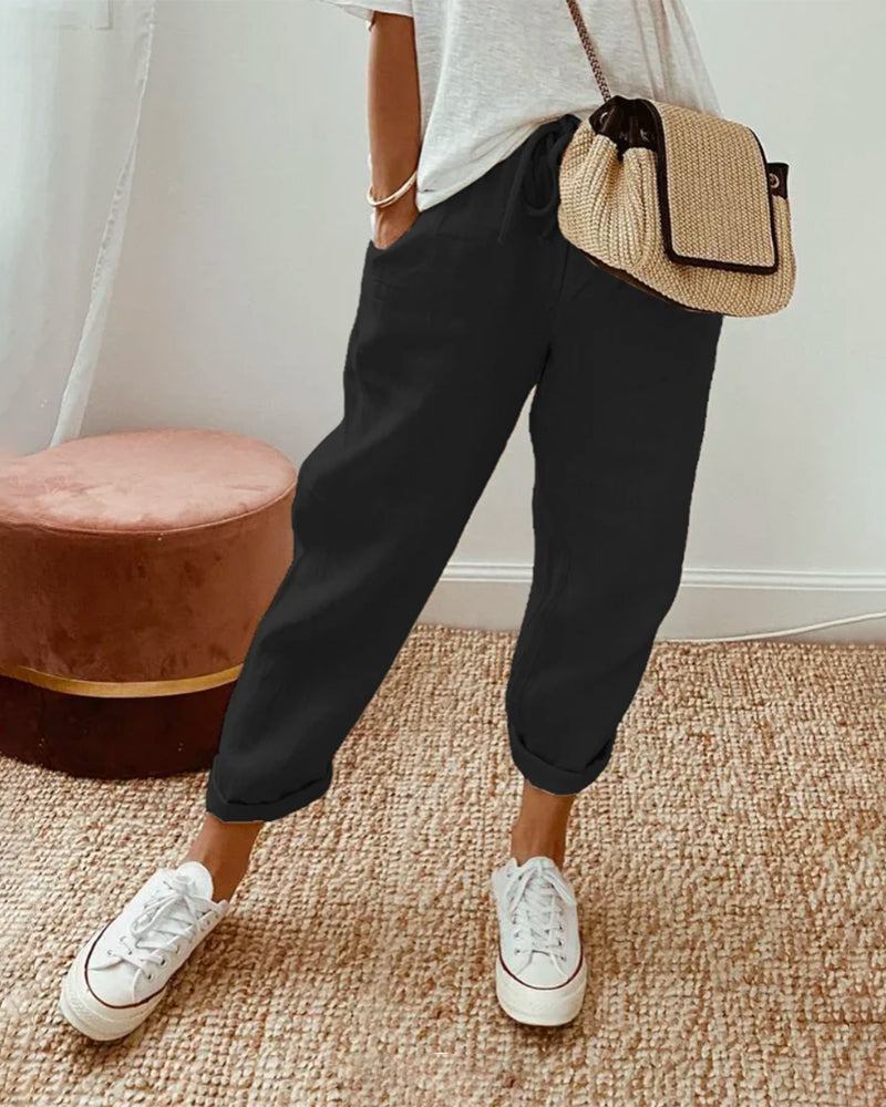 Damen Sommerhose aus Leinen für Freizeit