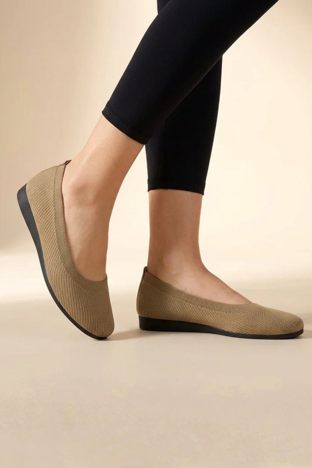 Dorothea Damen Ballerinas – Strick & Rund Zehen Komfortabel