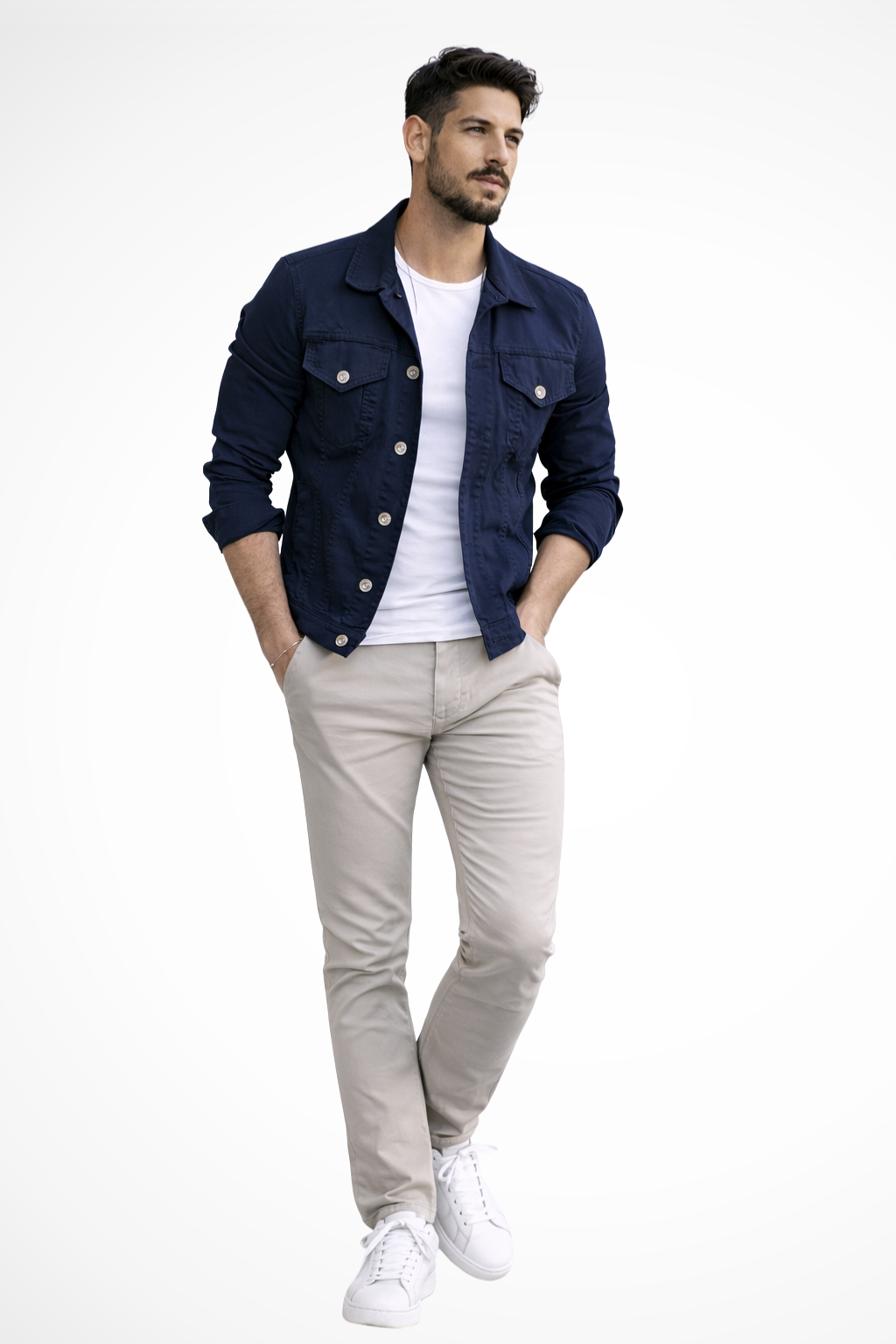 Reece | Men Slim Fit Button Up Denim Jacket