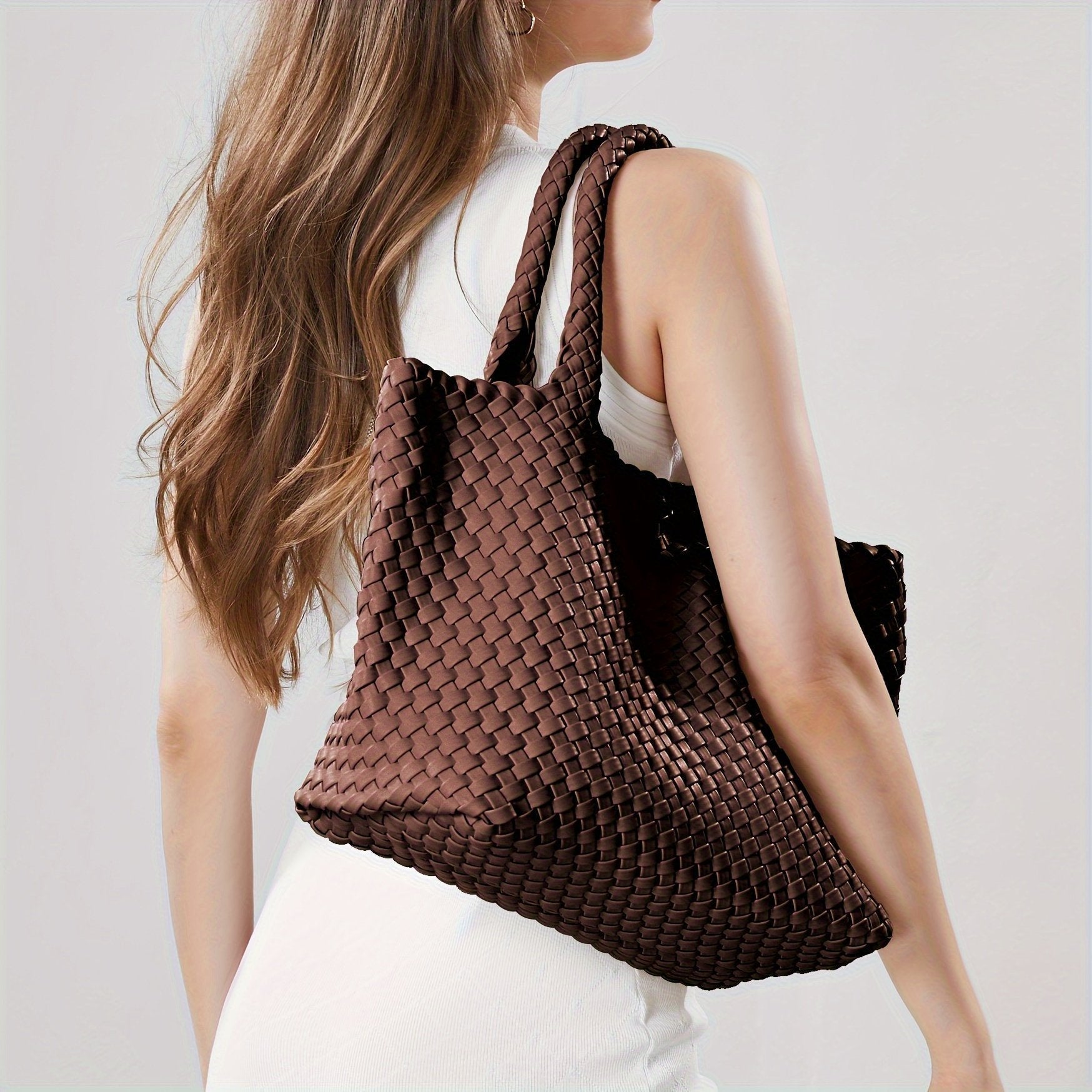 Gewebte Damen Tote Bag – Luxuriöse Handtasche mit Geräumigem Design
