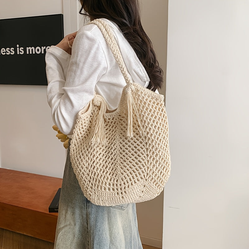 Geflochtene Tote Bag – Leicht, Geräumig & Natürlich Stilvoll