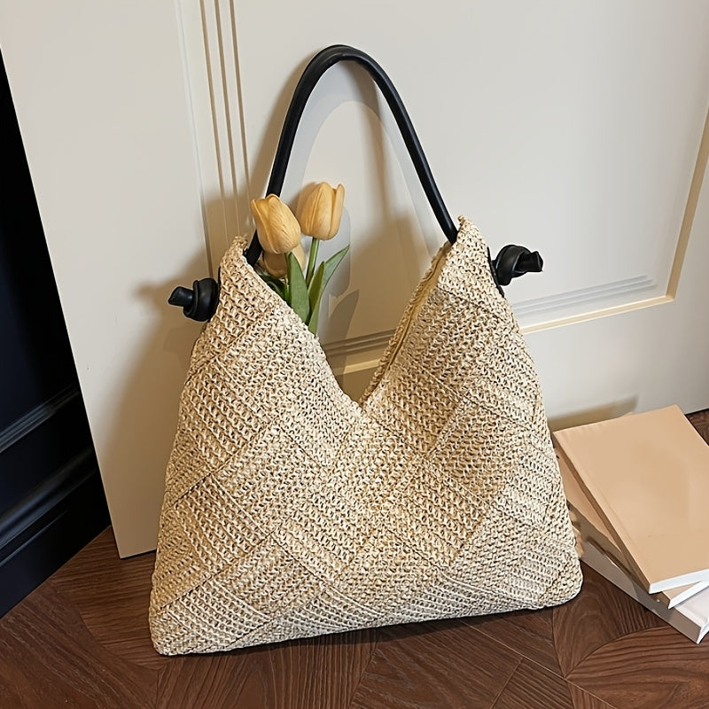 Marivelle™ | Große Damen Strandtasche Geflochten für Urlaub & Alltag