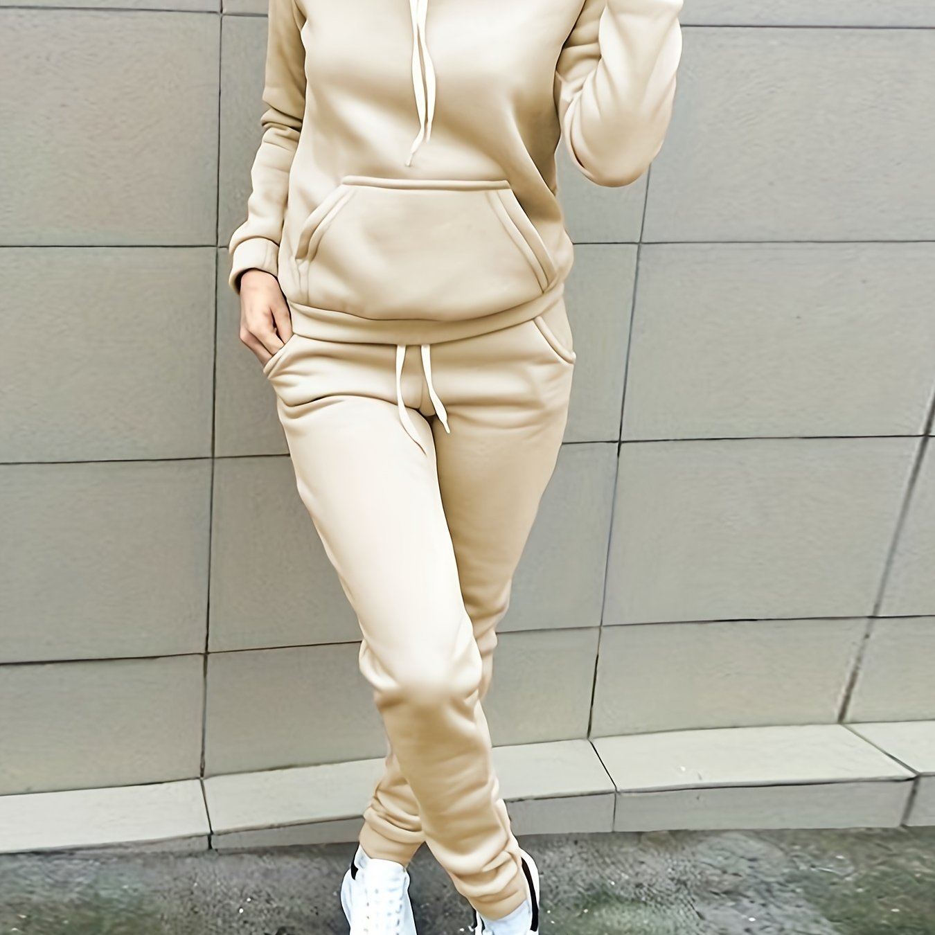 Damen Fleece Hoodie Set mit Hose