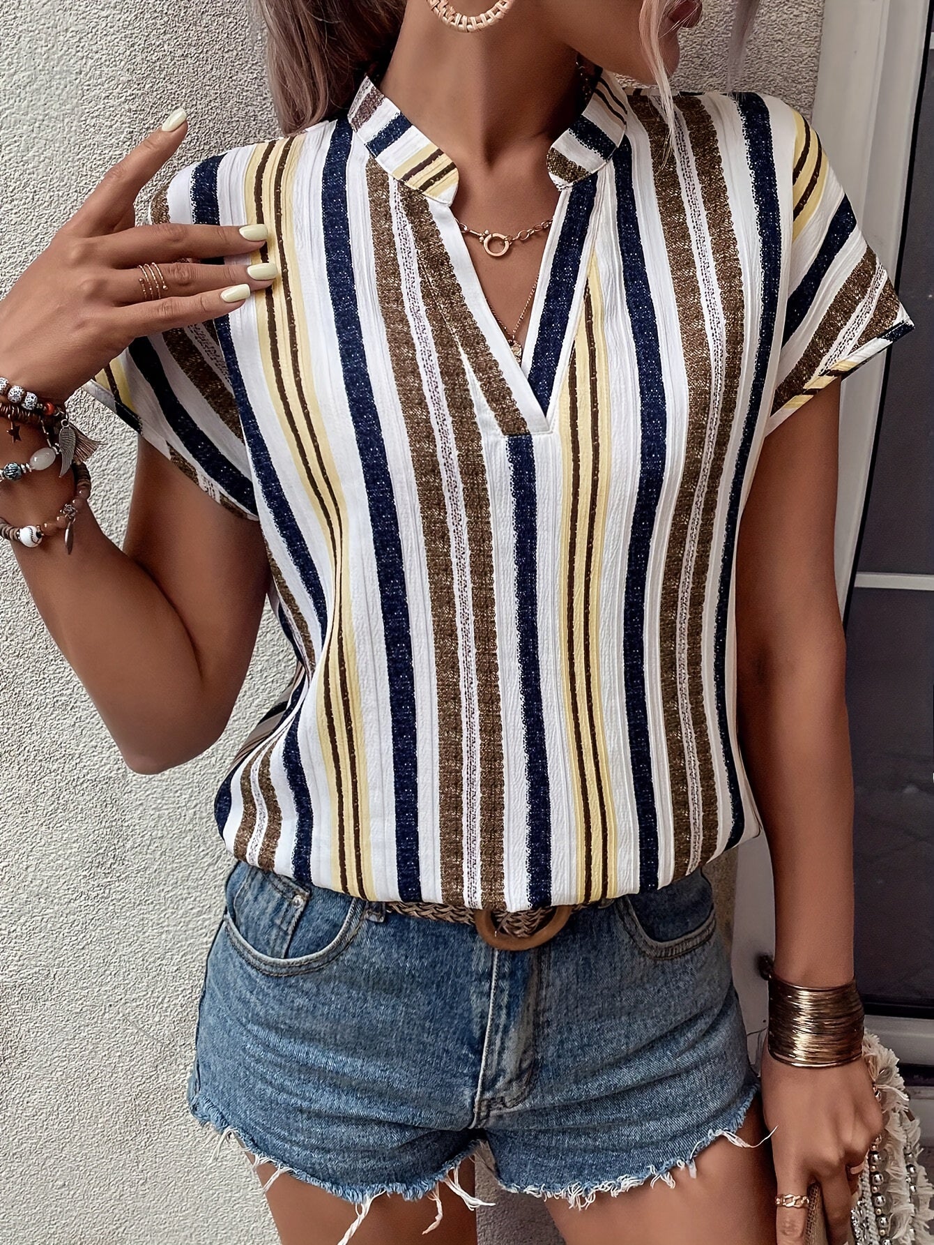 Damen Elegante Bluse mit Fledermausärmeln