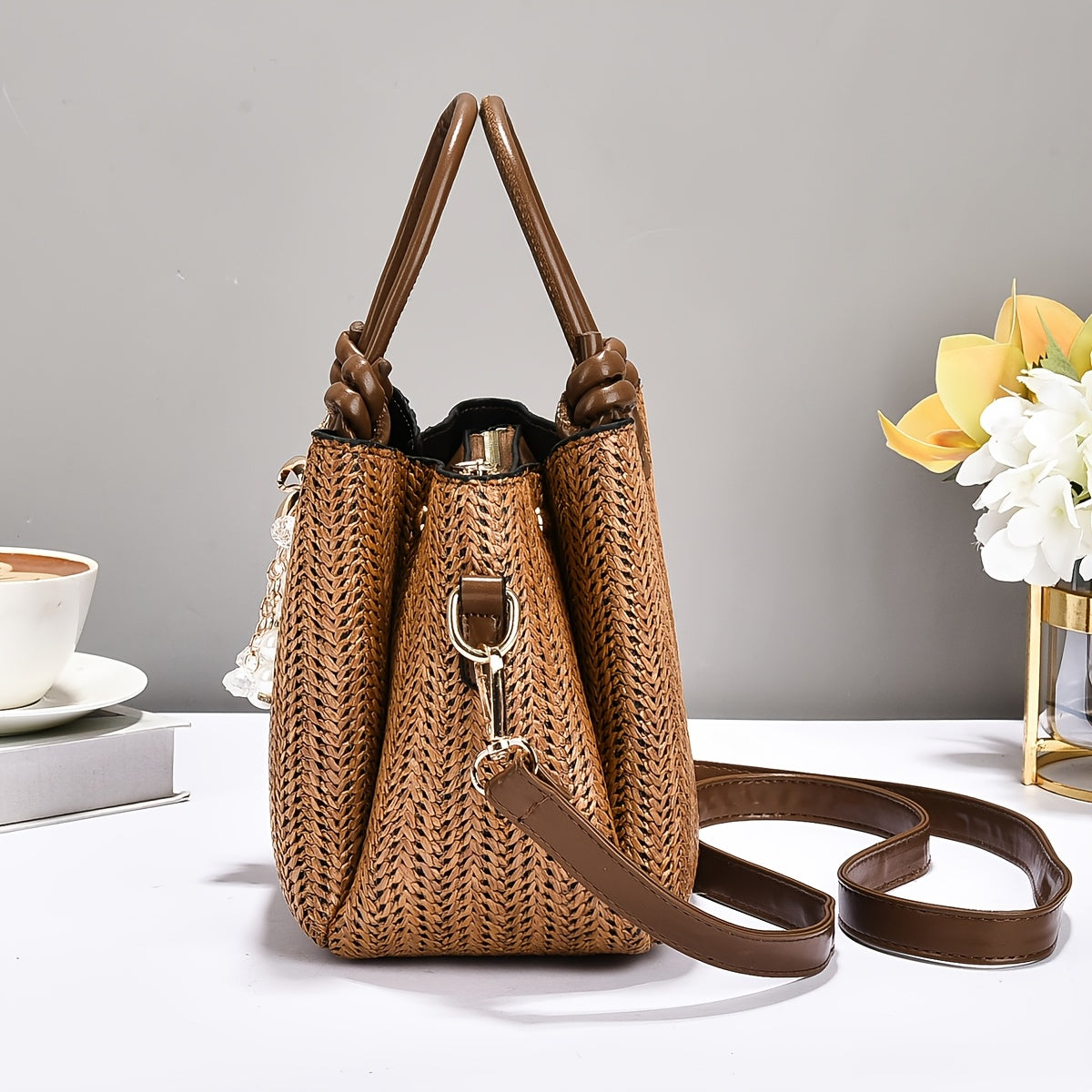 Damen Woven Bag im Vintage-Stil für Alltag & Reisen