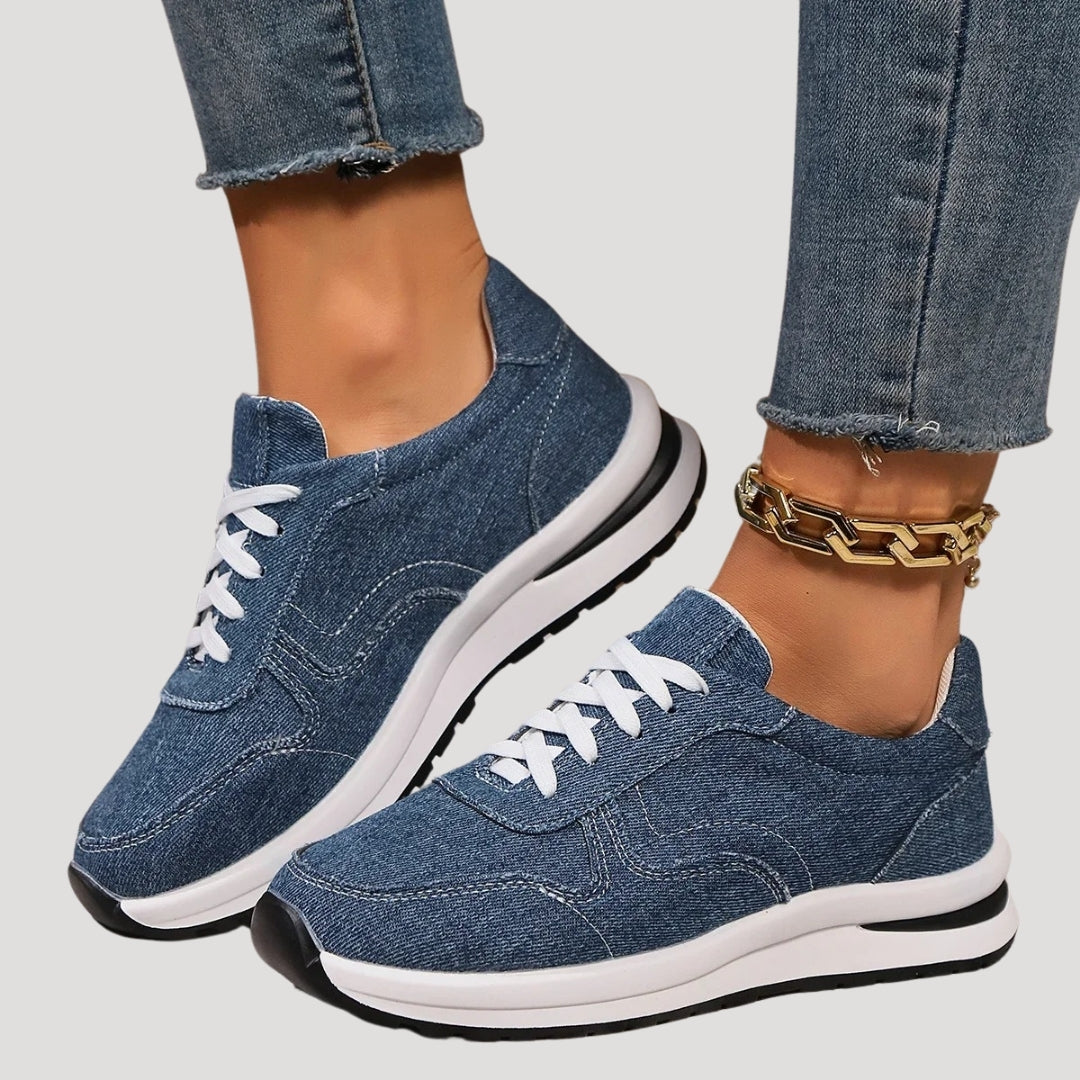 Damen Sneaker – Schnürung & Dämpfung Komfortable Alltagsschuhe