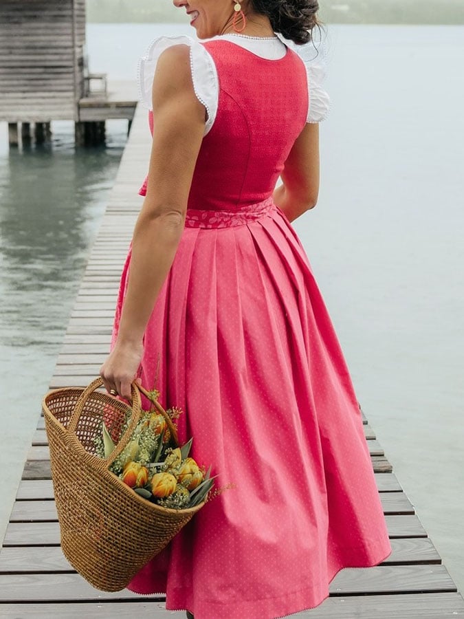 Damen Oktoberfest Dirndl mit Schürze