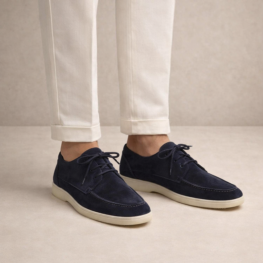 Herren Loafer – Wildleder-Optik mit Schnürung