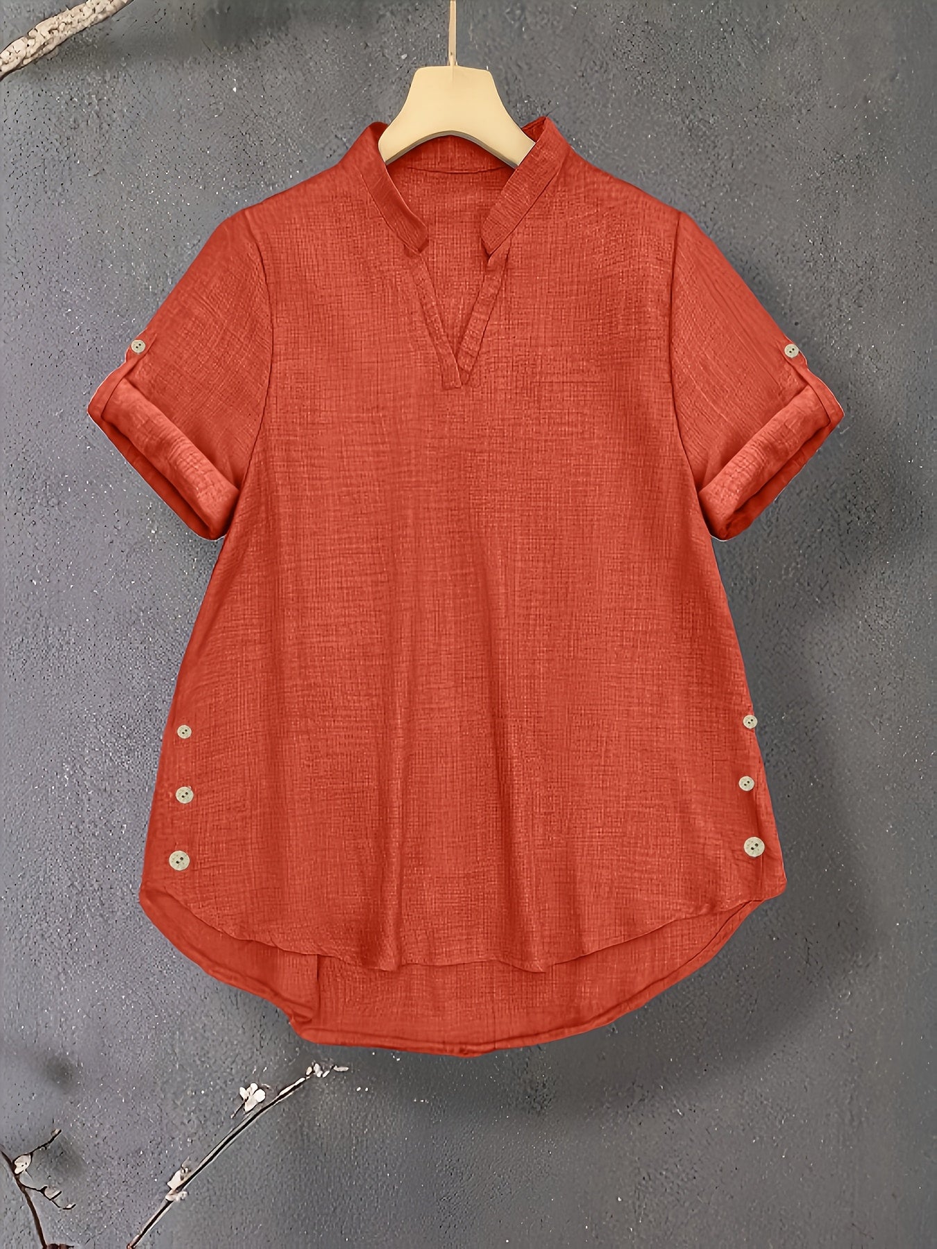 Damen Zweiteiler mit V-Ausschnitt Top und Elastischer Hose
