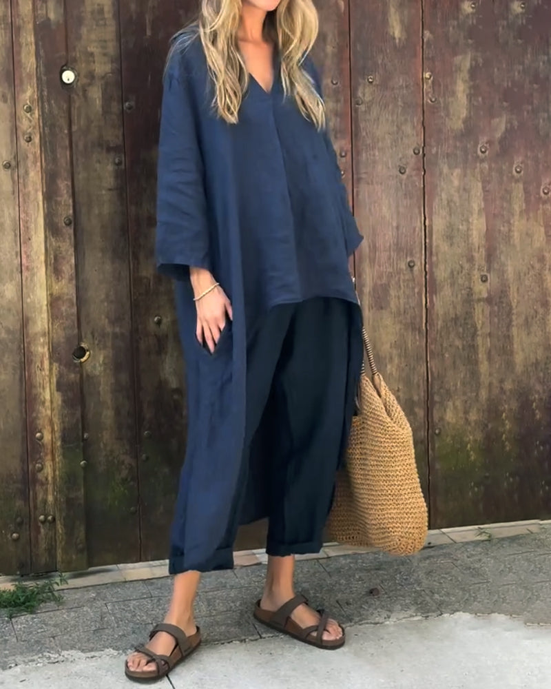 Damen Tunikaset mit Hose für den Sommer