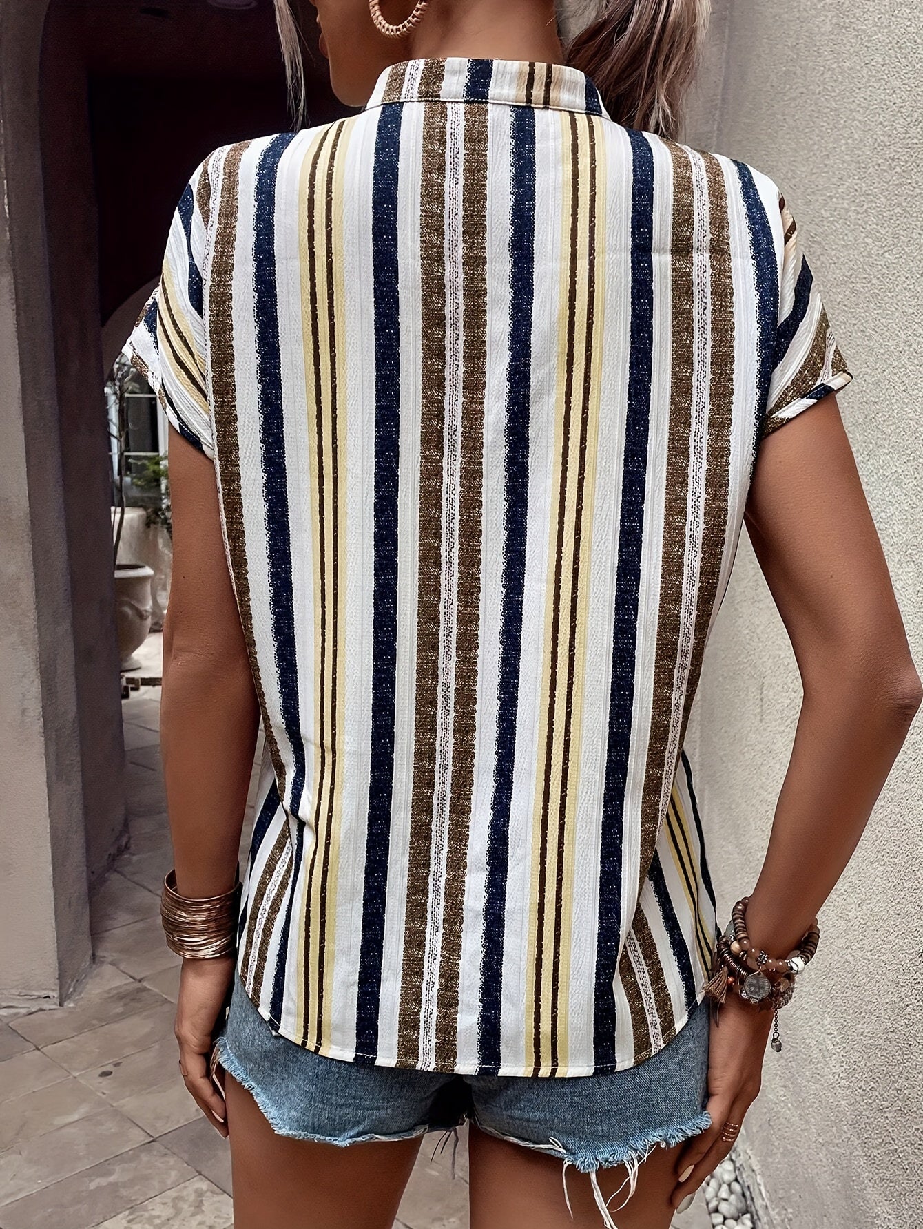 Damen Elegante Bluse mit Fledermausärmeln