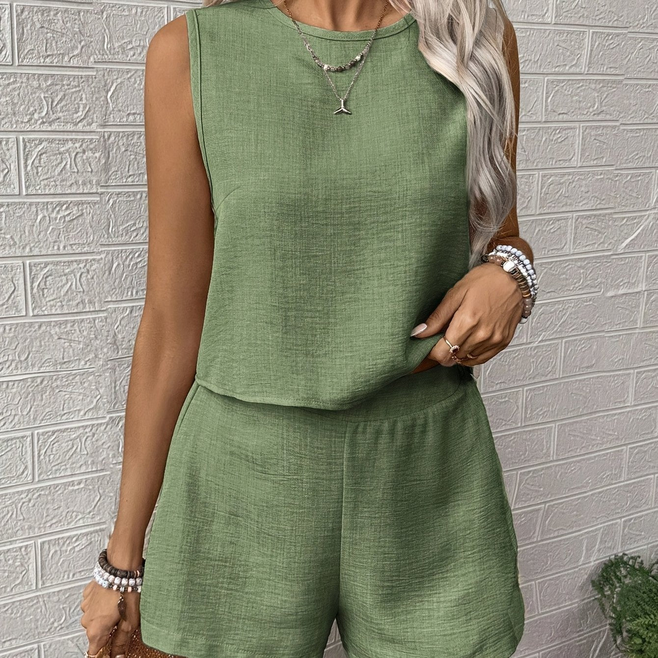Damen Sommer Set mit Tanktop und Shorts
