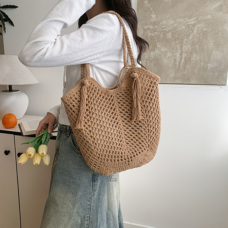 Geflochtene Tote Bag – Leicht, Geräumig & Natürlich Stilvoll