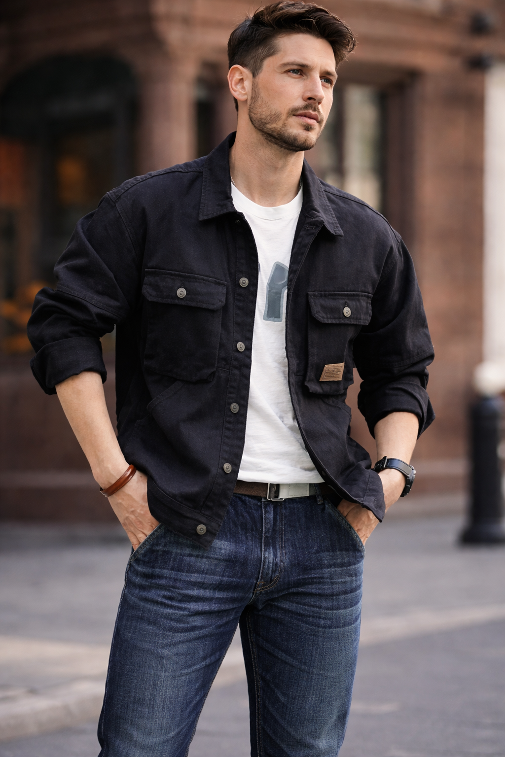 Brody | Herren Jeansjacke – Relaxed Fit & Mehrere Taschen Modern