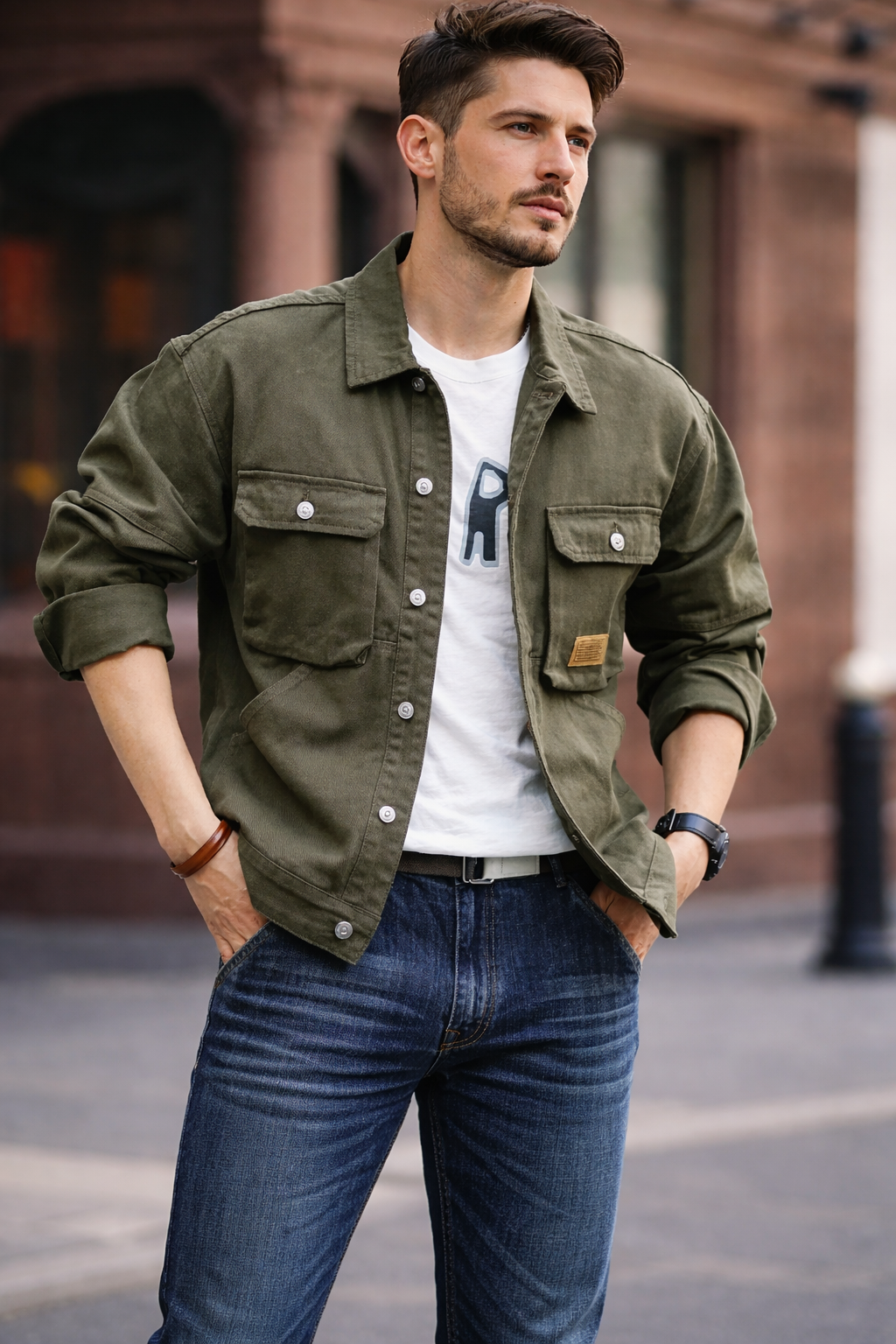 Brody | Herren Jeansjacke – Relaxed Fit & Mehrere Taschen Modern