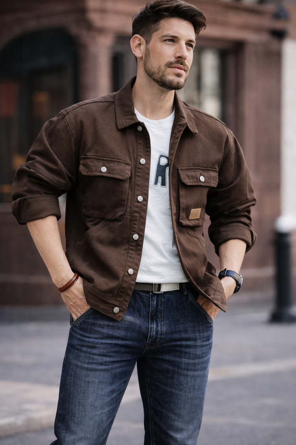 Brody | Herren Jeansjacke – Relaxed Fit & Mehrere Taschen Modern