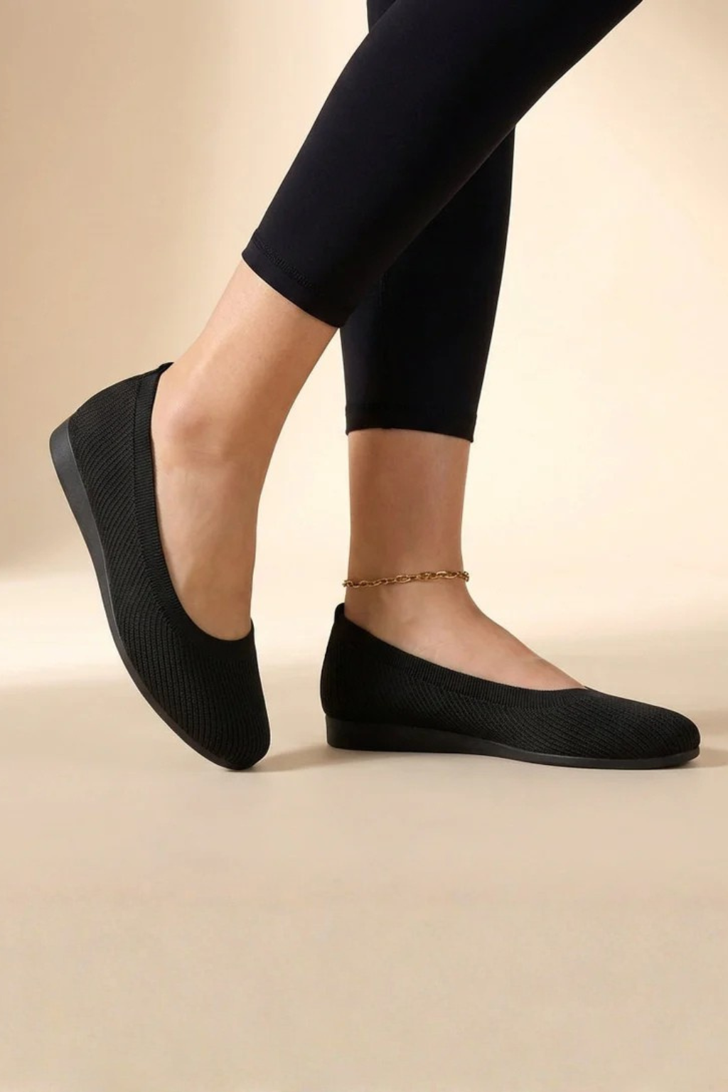 Dorothea Damen Ballerinas – Strick & Rund Zehen Komfortabel