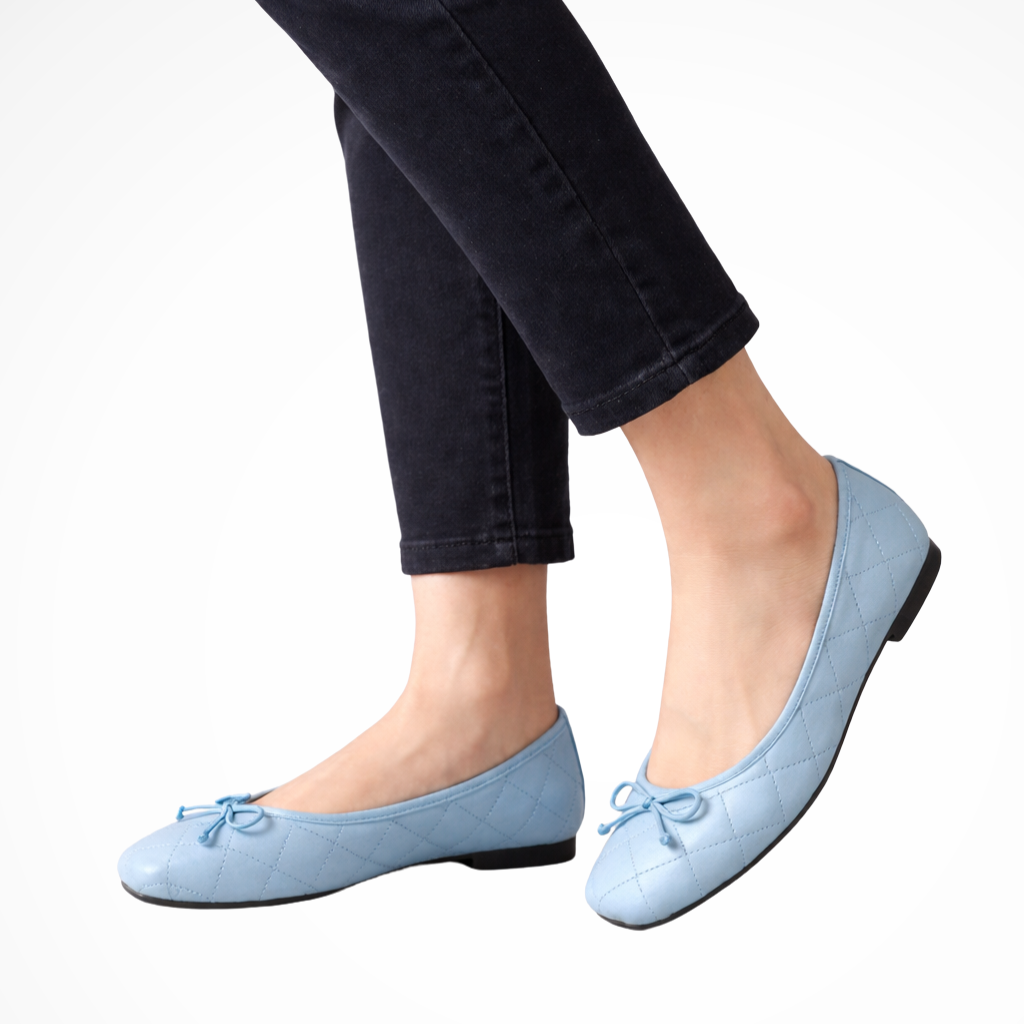 Millicent Damen Ballerinas – Steppung & Schleife mit Eckiger Spitze Elegant