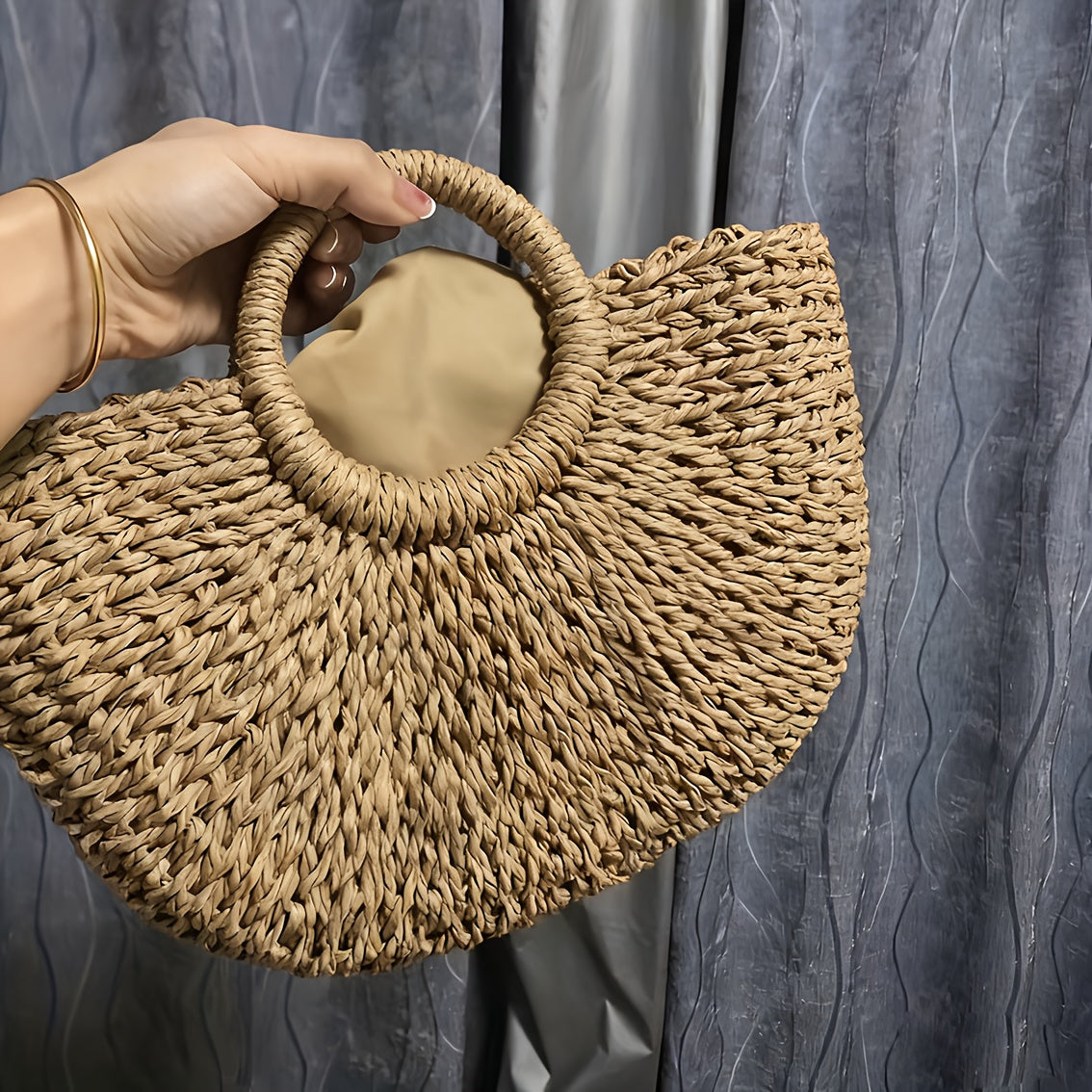Kaqise™ | Kleine Damen Beach Bag aus Geflochtenem Stroh