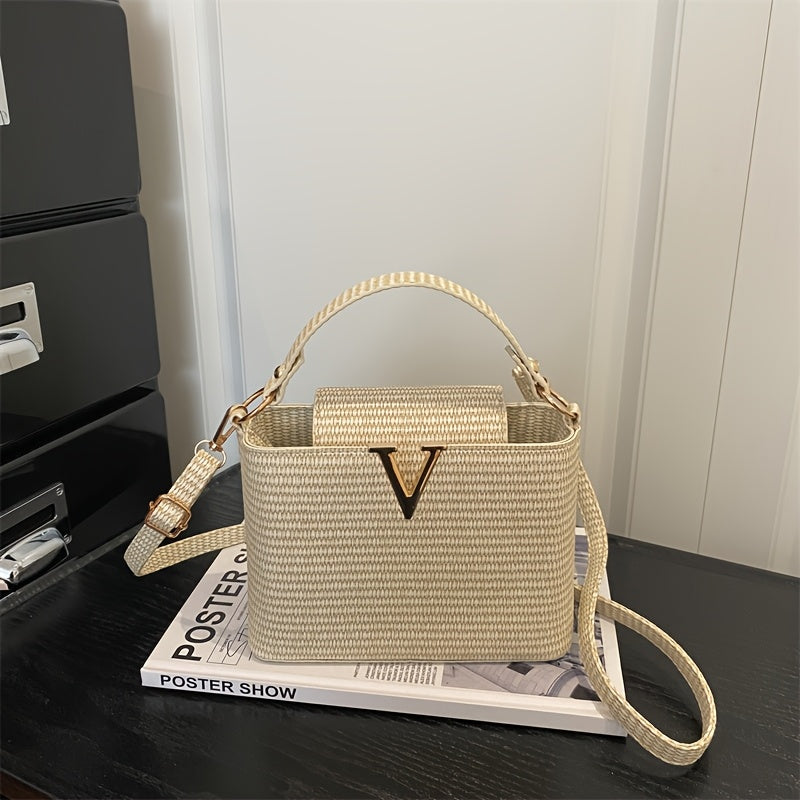 Damen Crossbody Bag Geflochten für Sommer & Reisen