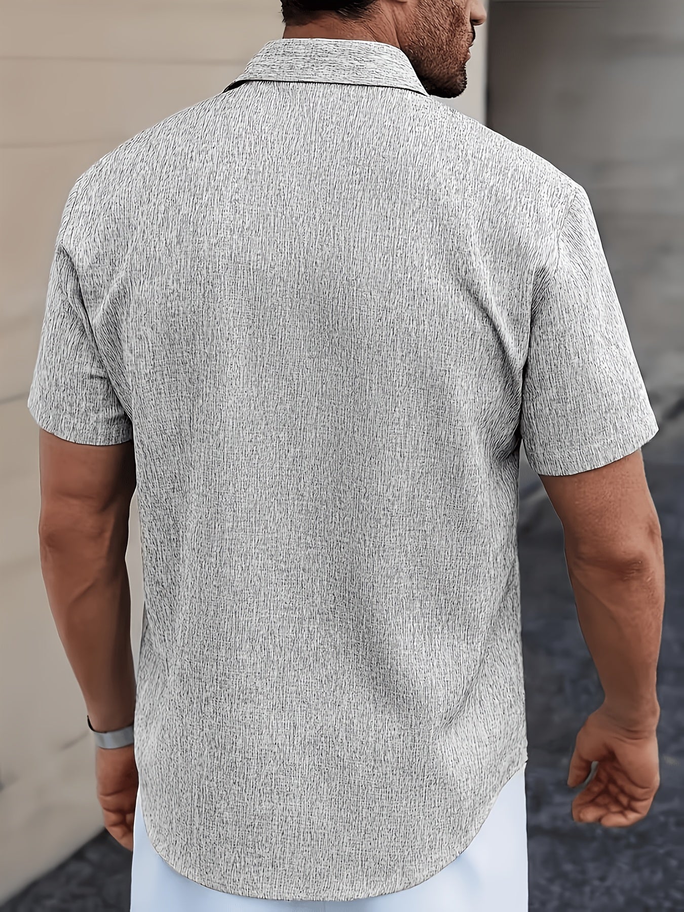 Herren Shirt – Kurzarm Button-Up Lässig Sommer