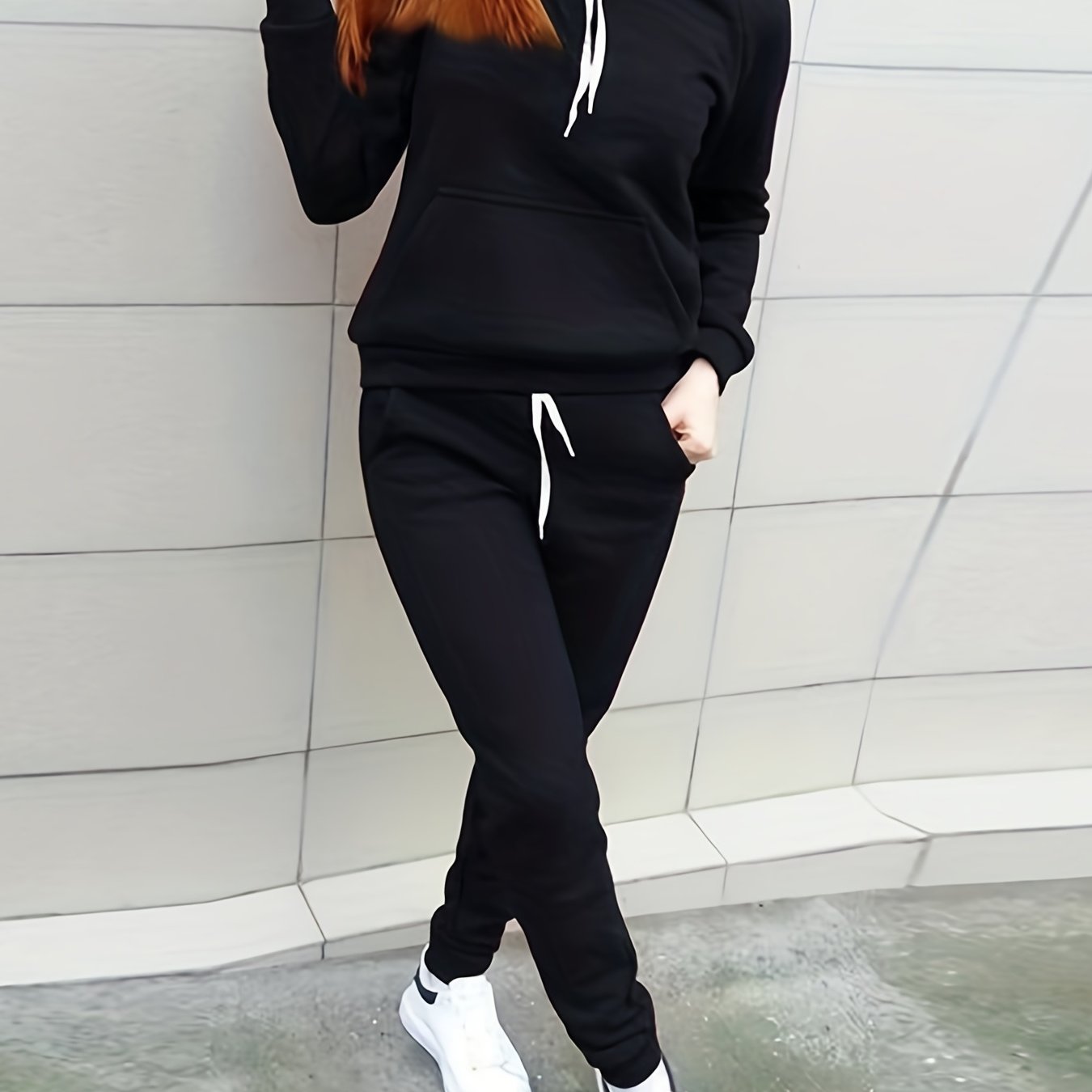 Damen Fleece Hoodie Set mit Hose