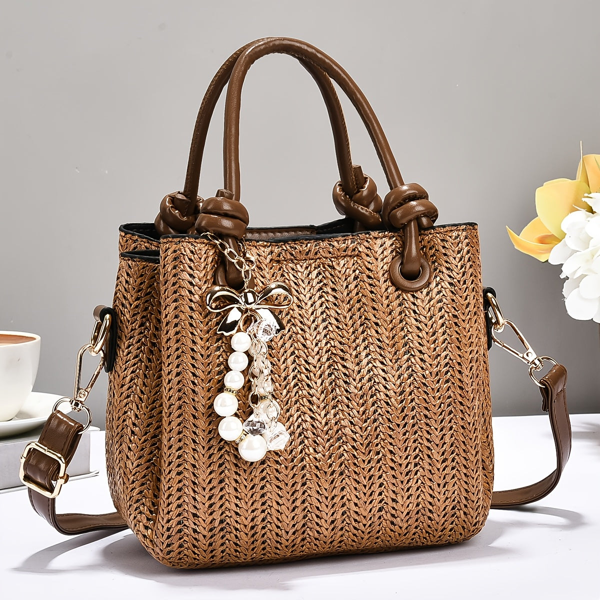 Damen Woven Bag im Vintage-Stil für Alltag & Reisen