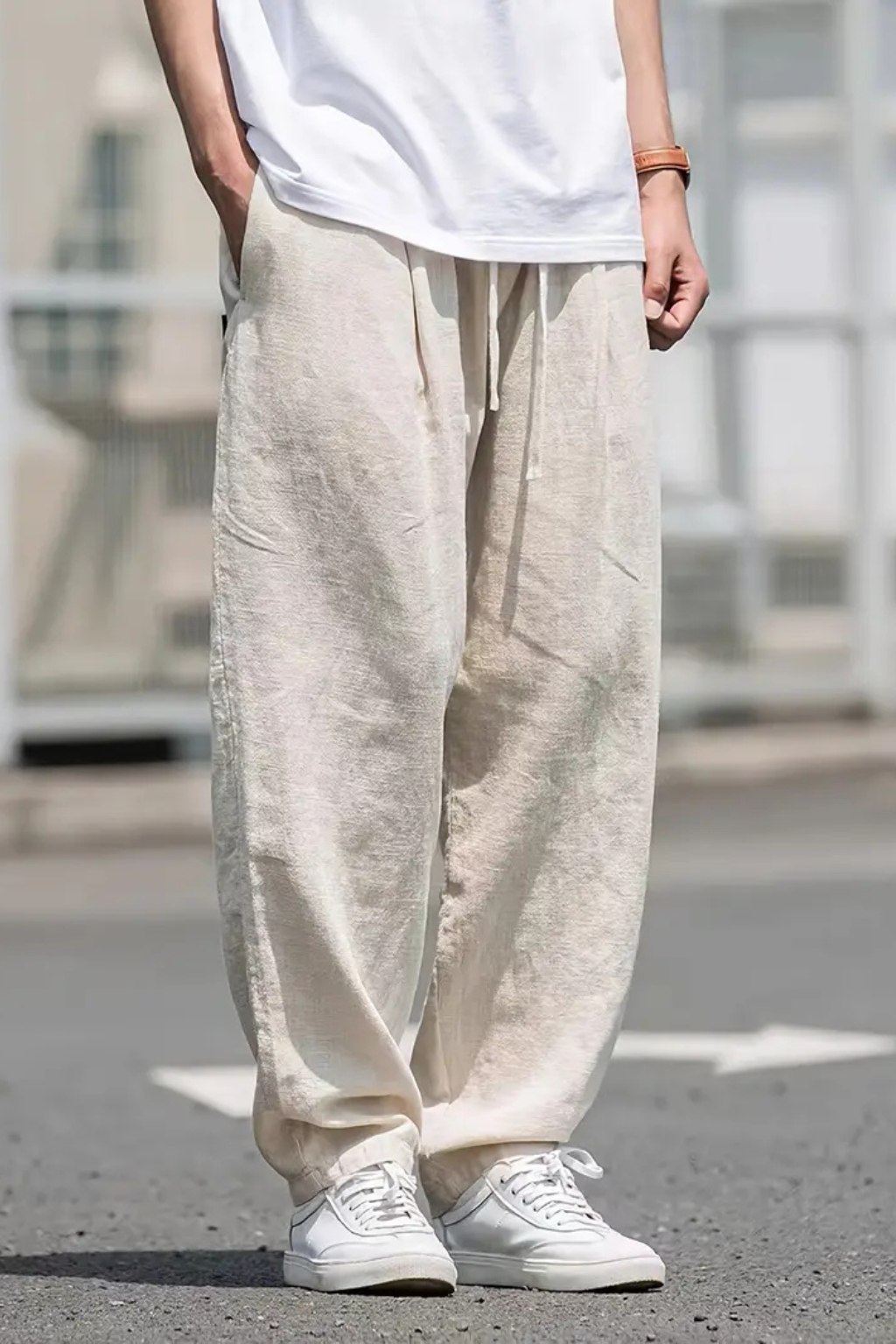 Jake | Herren Hose – Weites Bein & Elastischer Bund Modern