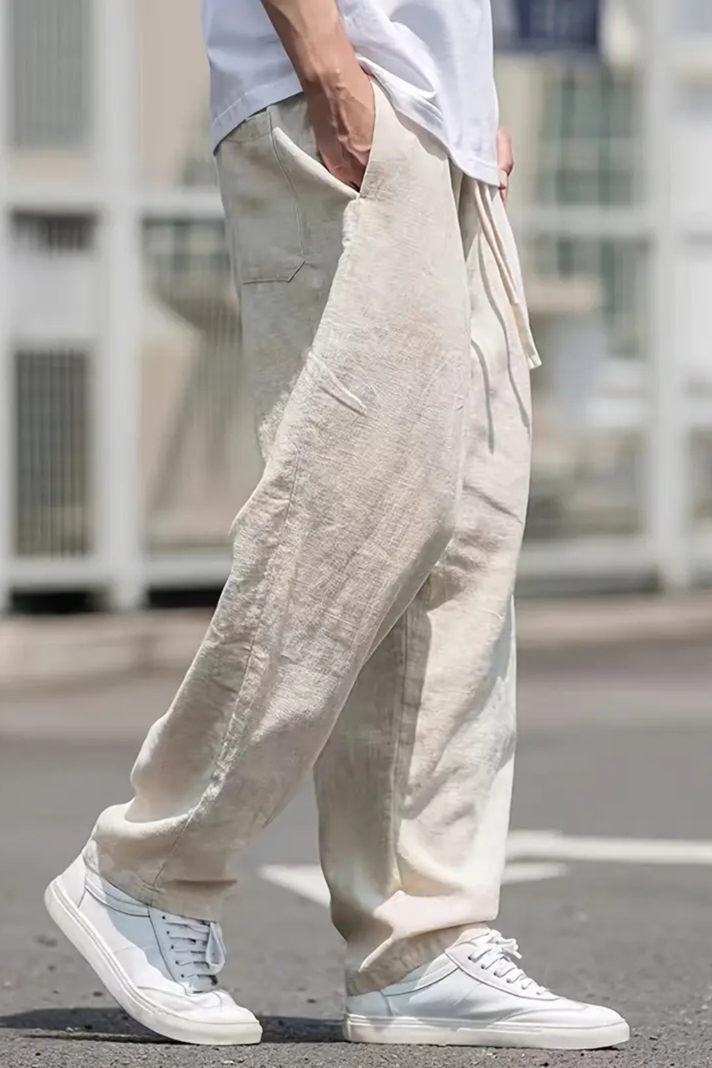 Jake | Herren Hose – Weites Bein & Elastischer Bund Modern