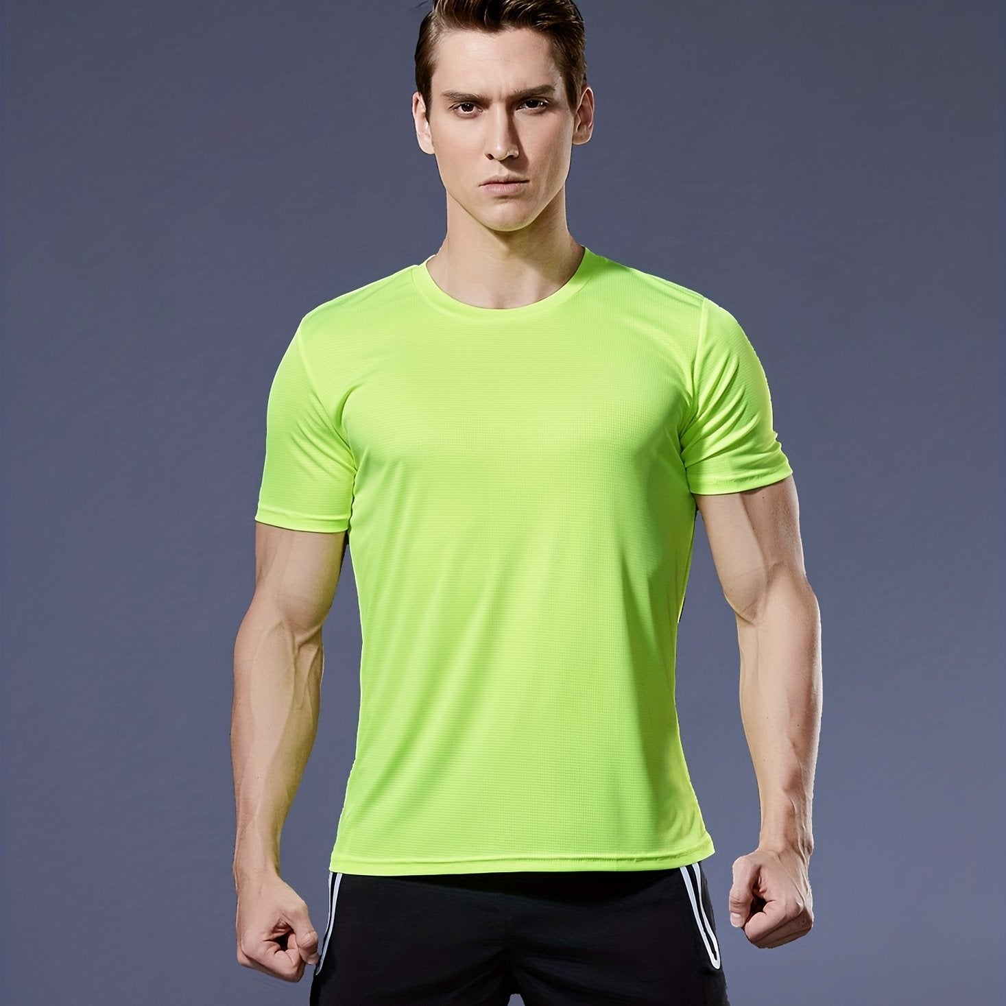 Herren Leichtes Quick-Dry Sportshirt mit Rundhals