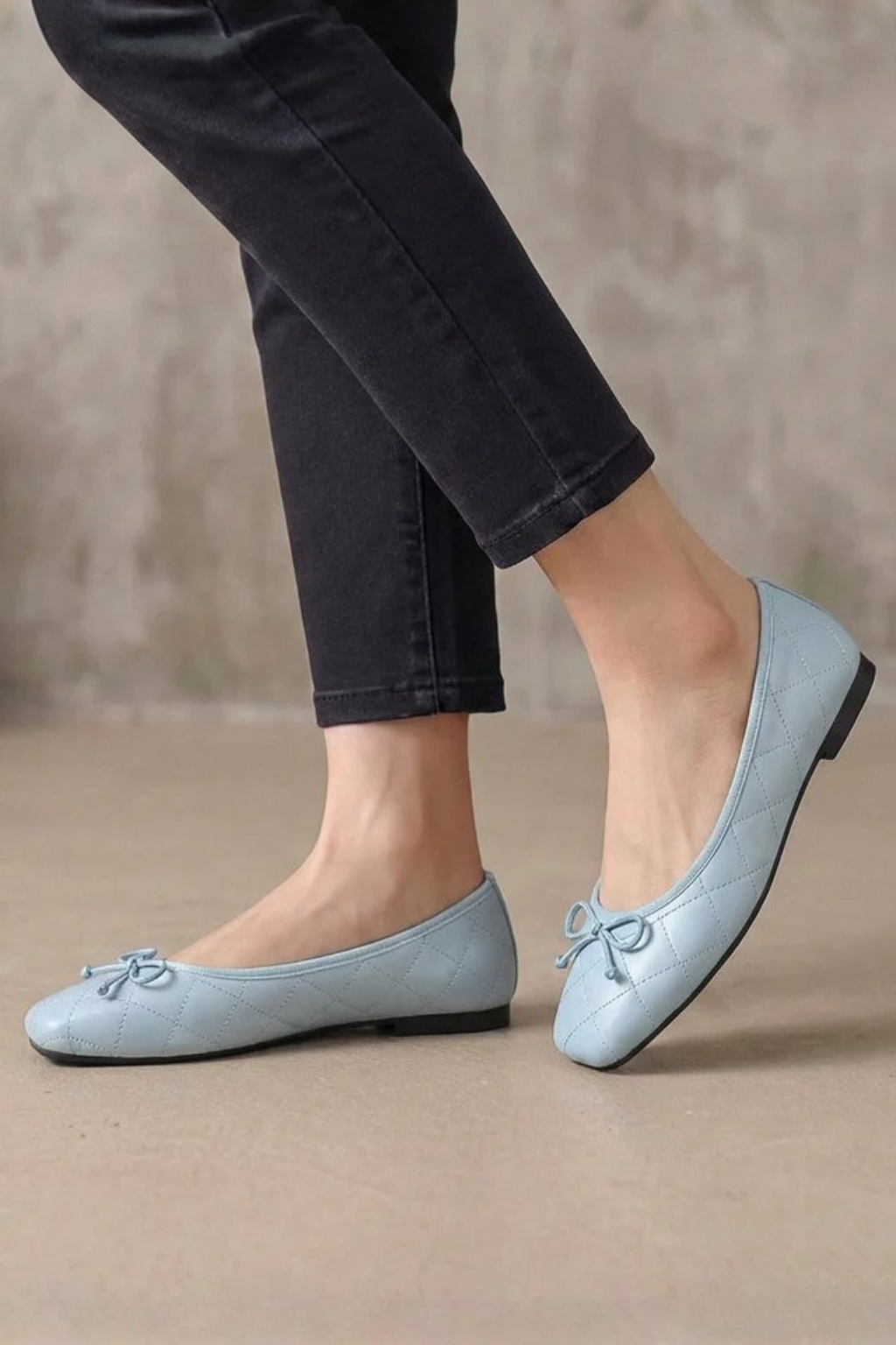 Millicent Damen Ballerinas – Steppung & Schleife mit Eckiger Spitze Elegant