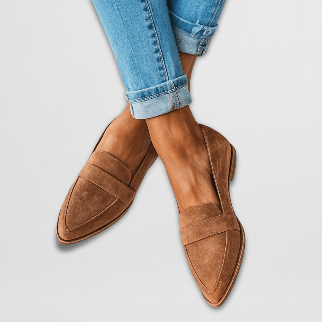 Damen Spitze Wildleder Loafer für Frühling & Alltag