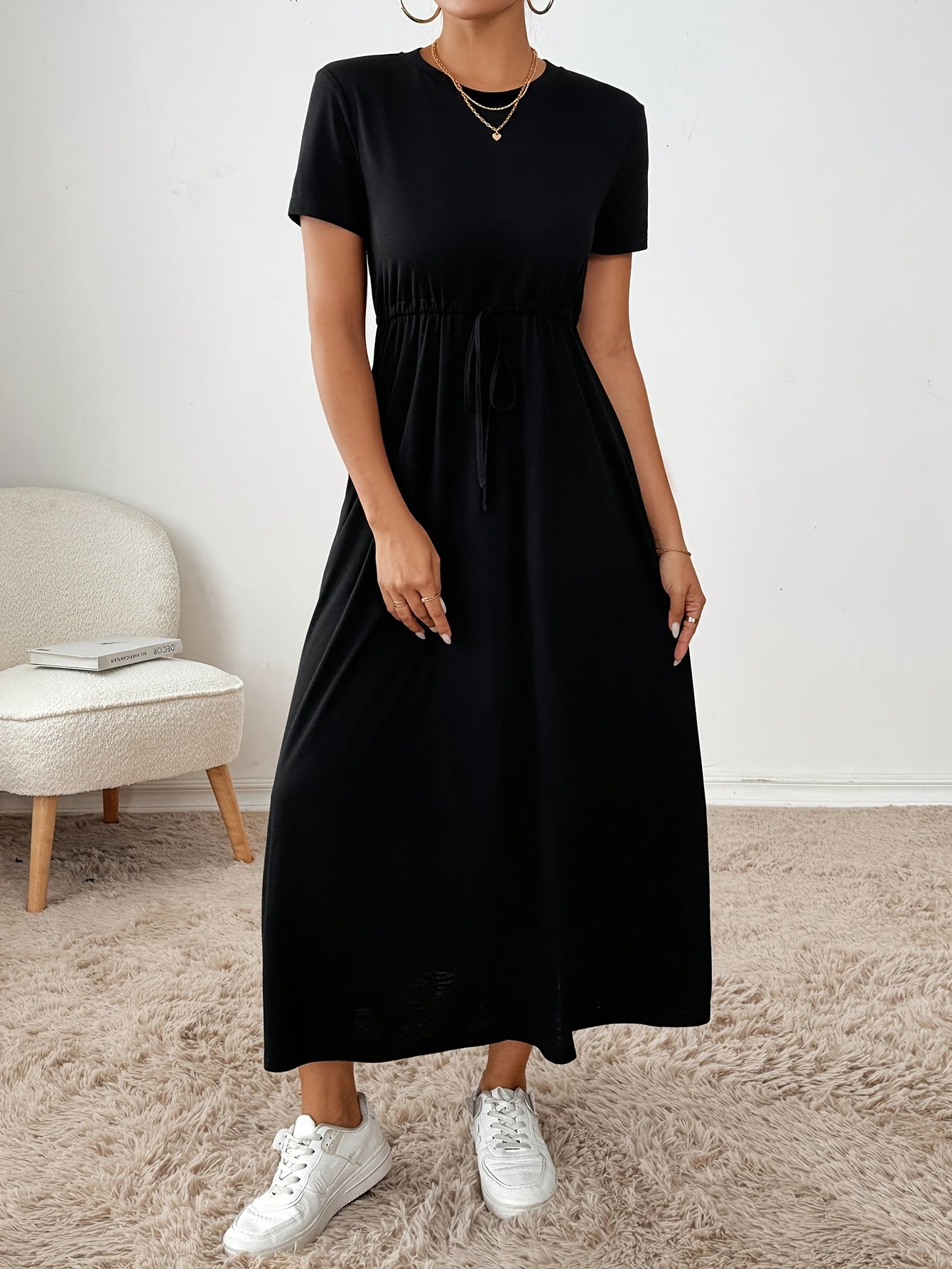 Damen Modisches Fit-and-Flare Kleid