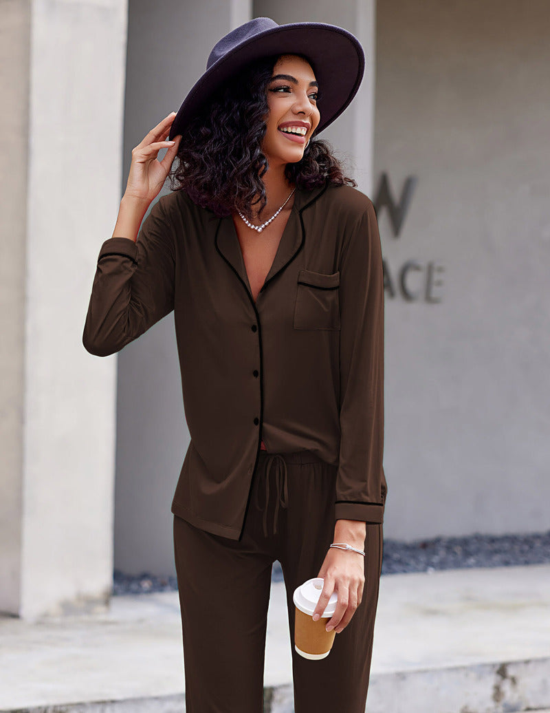 Damen 2-teiliges Cozy Pyjama Set für Zuhause