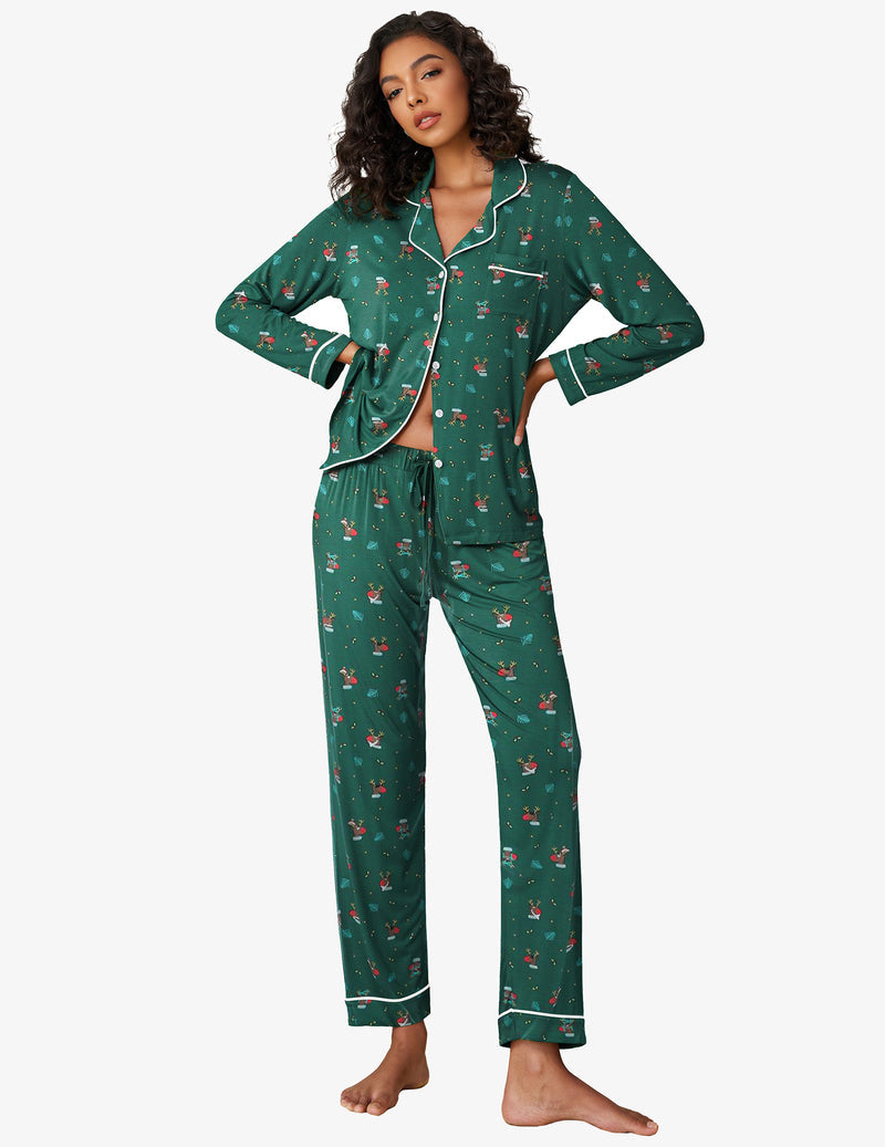 Damen 2-teiliges Cozy Pyjama Set für Zuhause
