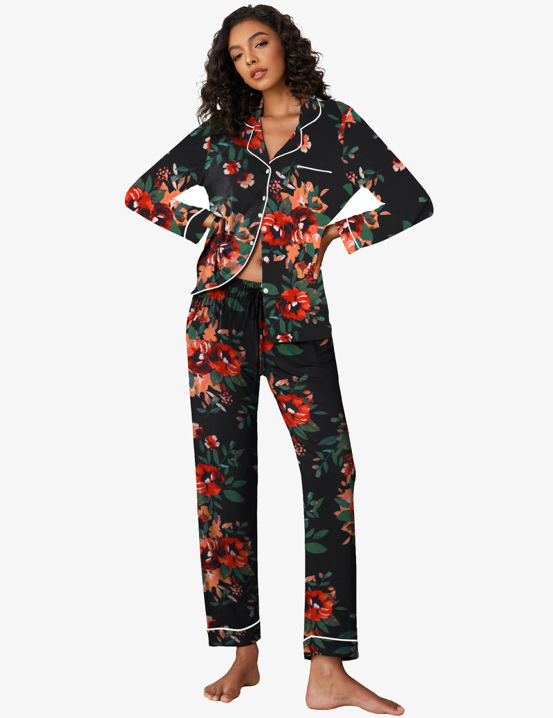 Damen 2-teiliges Cozy Pyjama Set für Zuhause