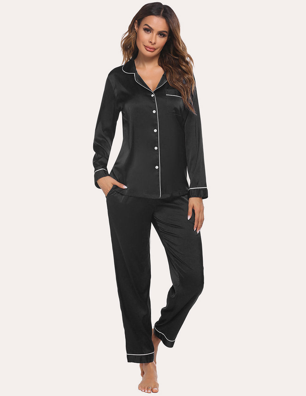Damen Klassisches Pyjama Set für Zuhause