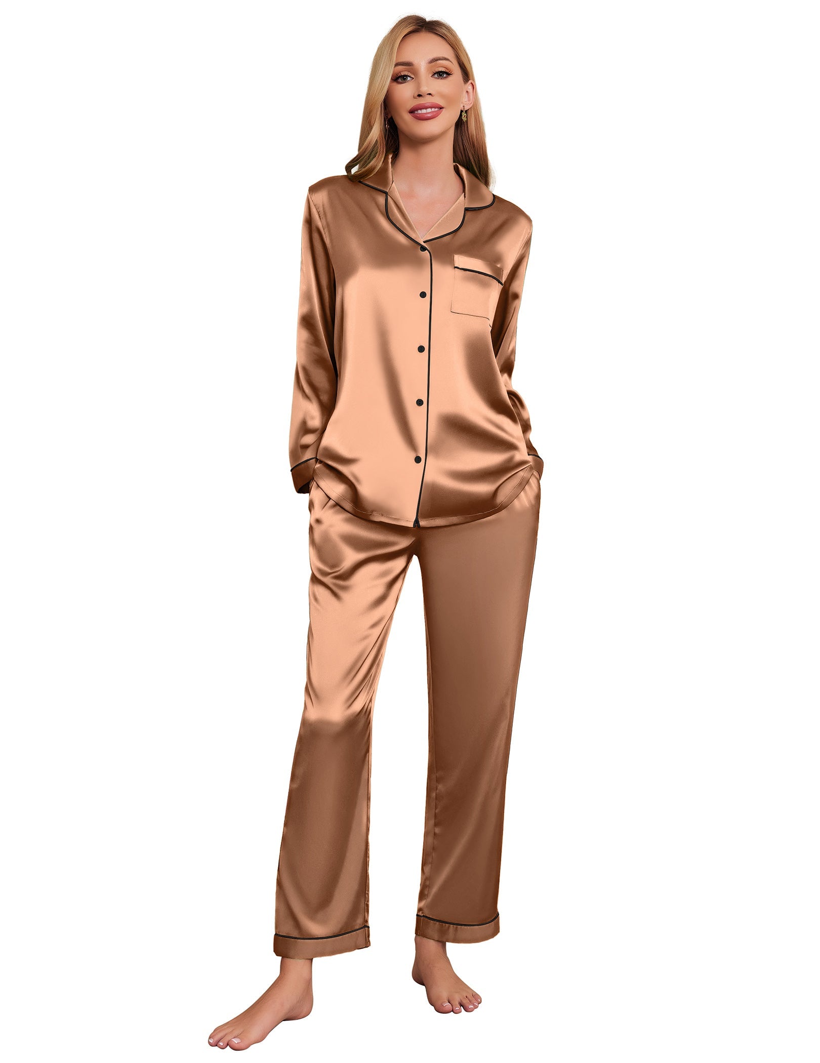 Damen Klassisches Pyjama Set für Zuhause