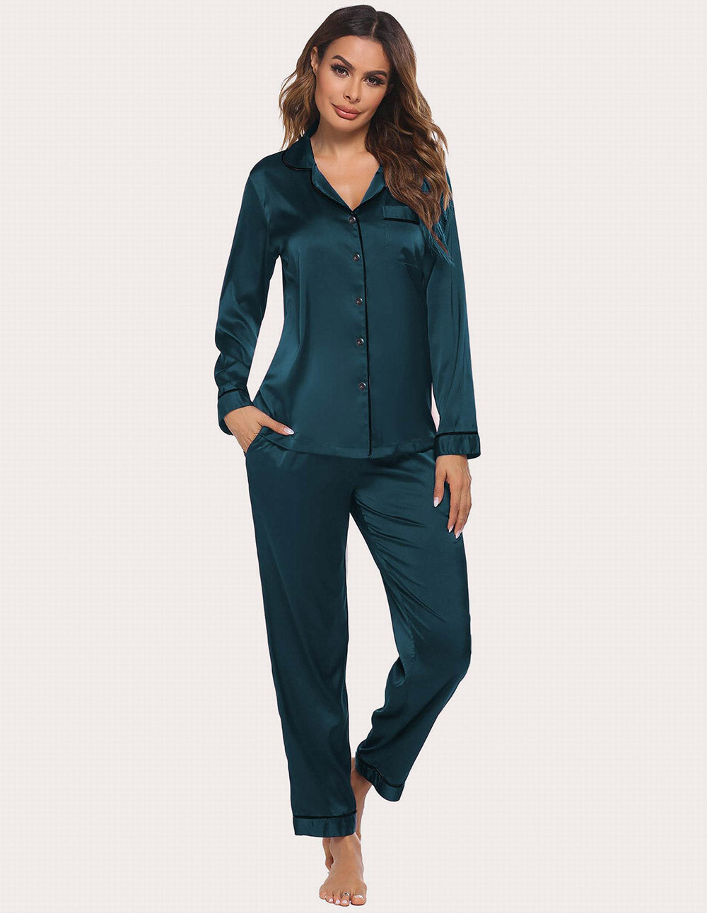 Damen Klassisches Pyjama Set für Zuhause